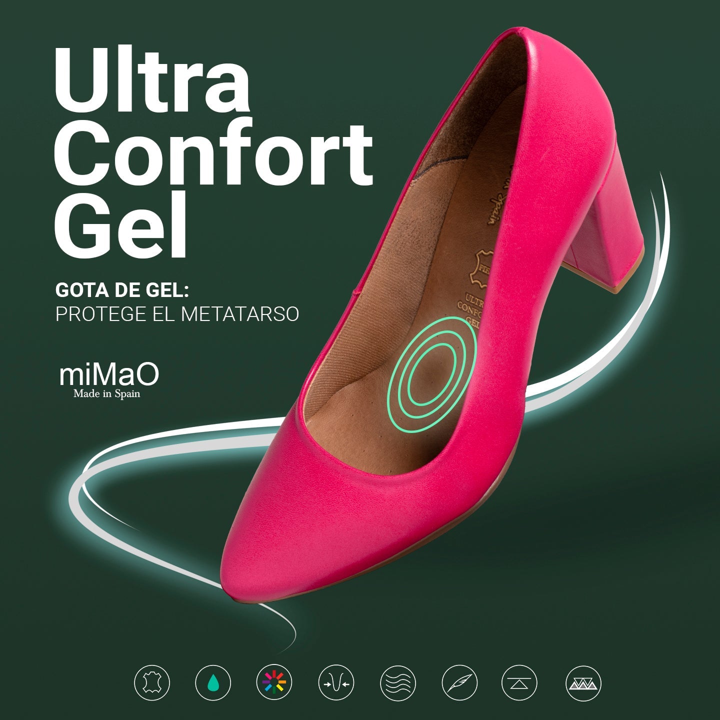 URBAN SALON - Zapatos GRISES de piel y tacón alto