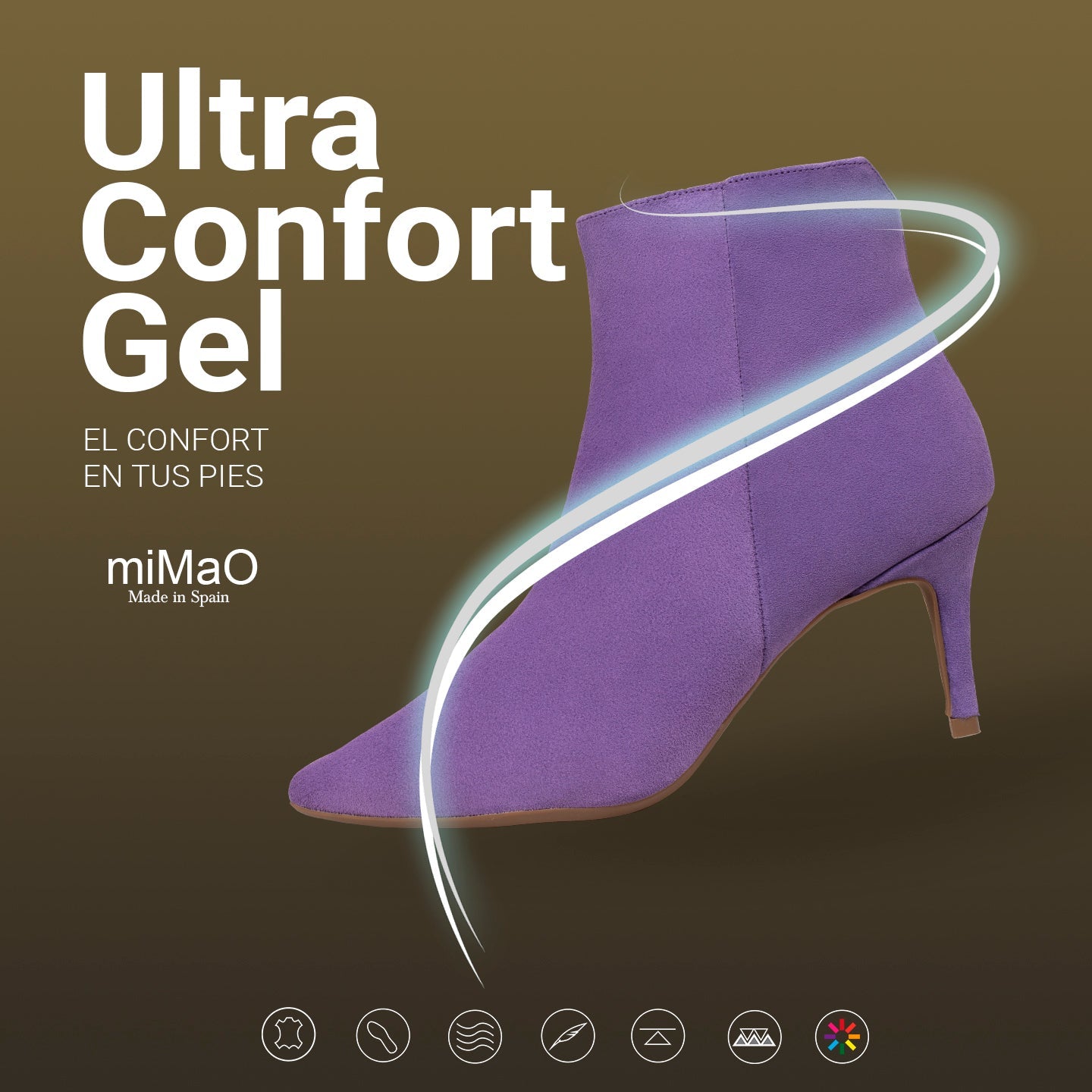 OUTFIT Botines de piel con tacón de aguja NEGROS