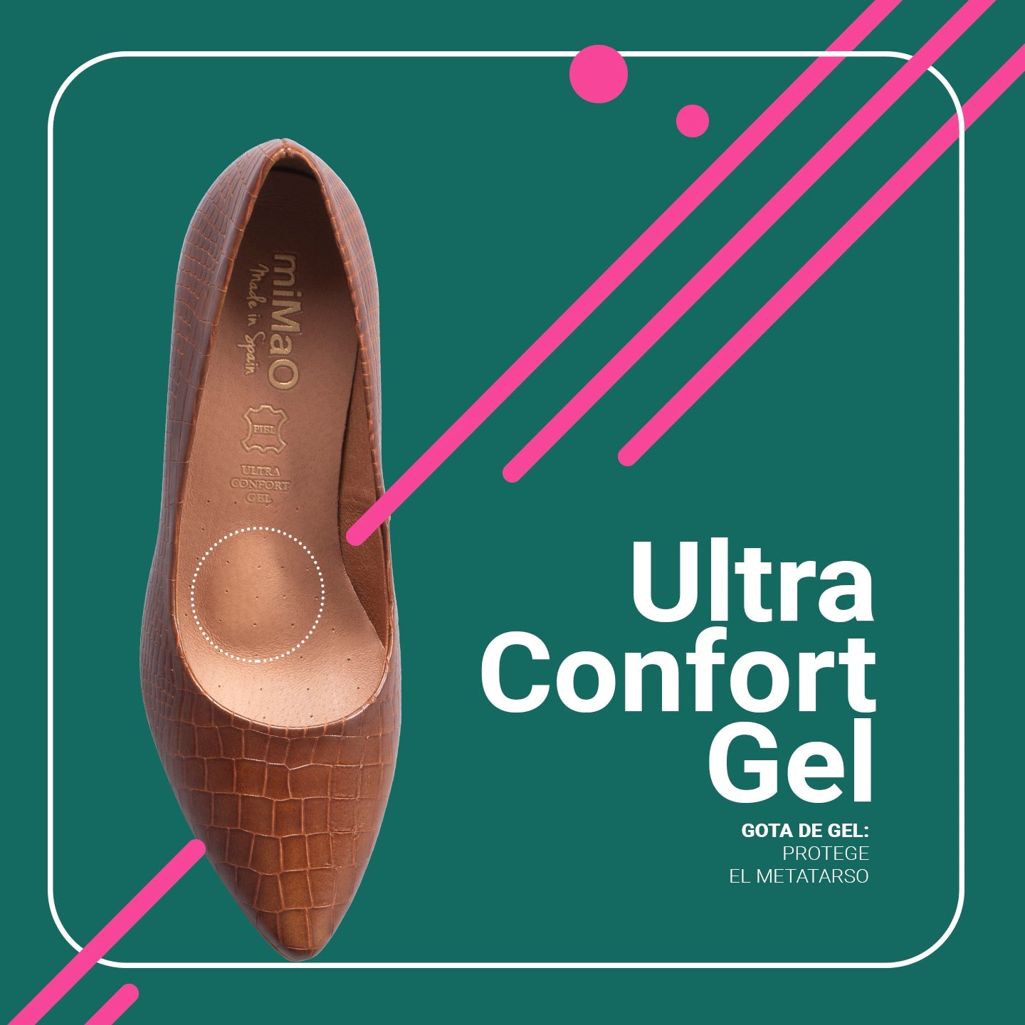 URBAN S COCO – Zapatos de tacón con textura de cocodrilo MARRÓN