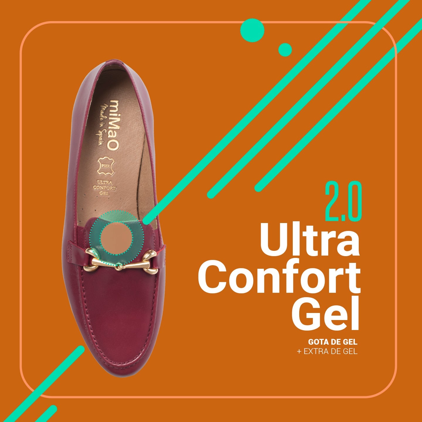 STYLE - Mocasines con detalle metalizado BURDEOS