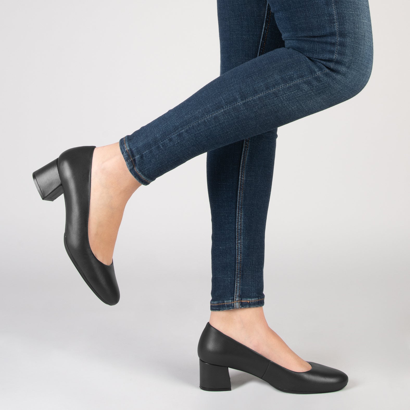URBAN REDONDO SALON - Zapatos de tacón bajo de napa NEGRO