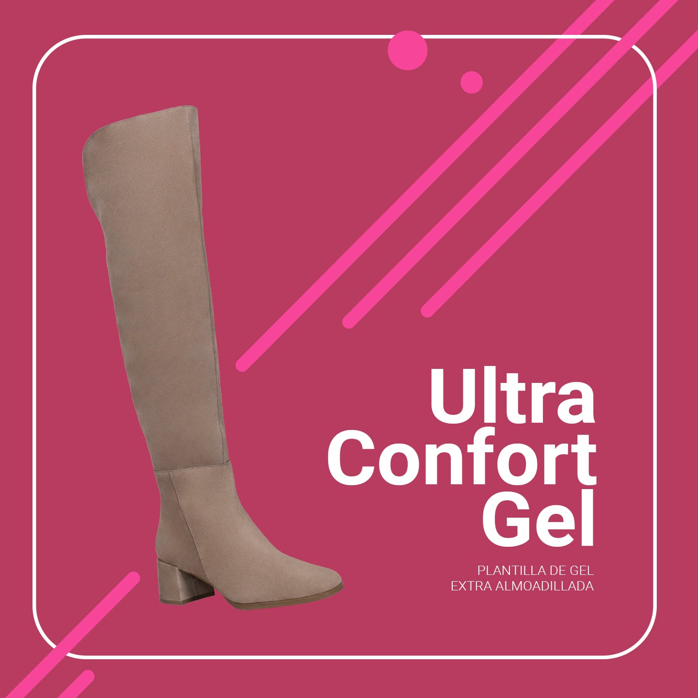 MOSQUETERAS - Botas altas de serraje TAUPE