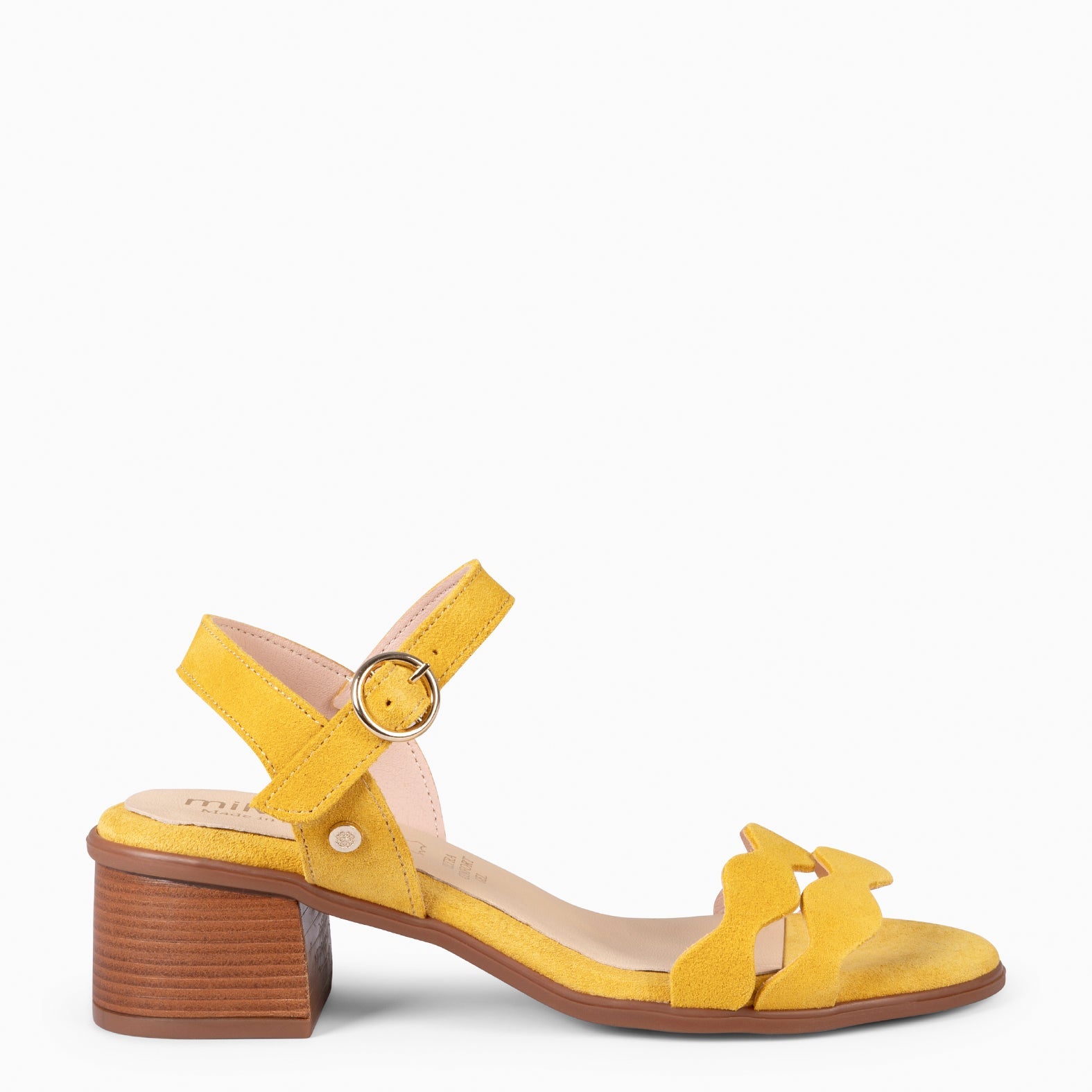 LETY - SANDALIA DE TACÓN DE VESTIR AMARILLO