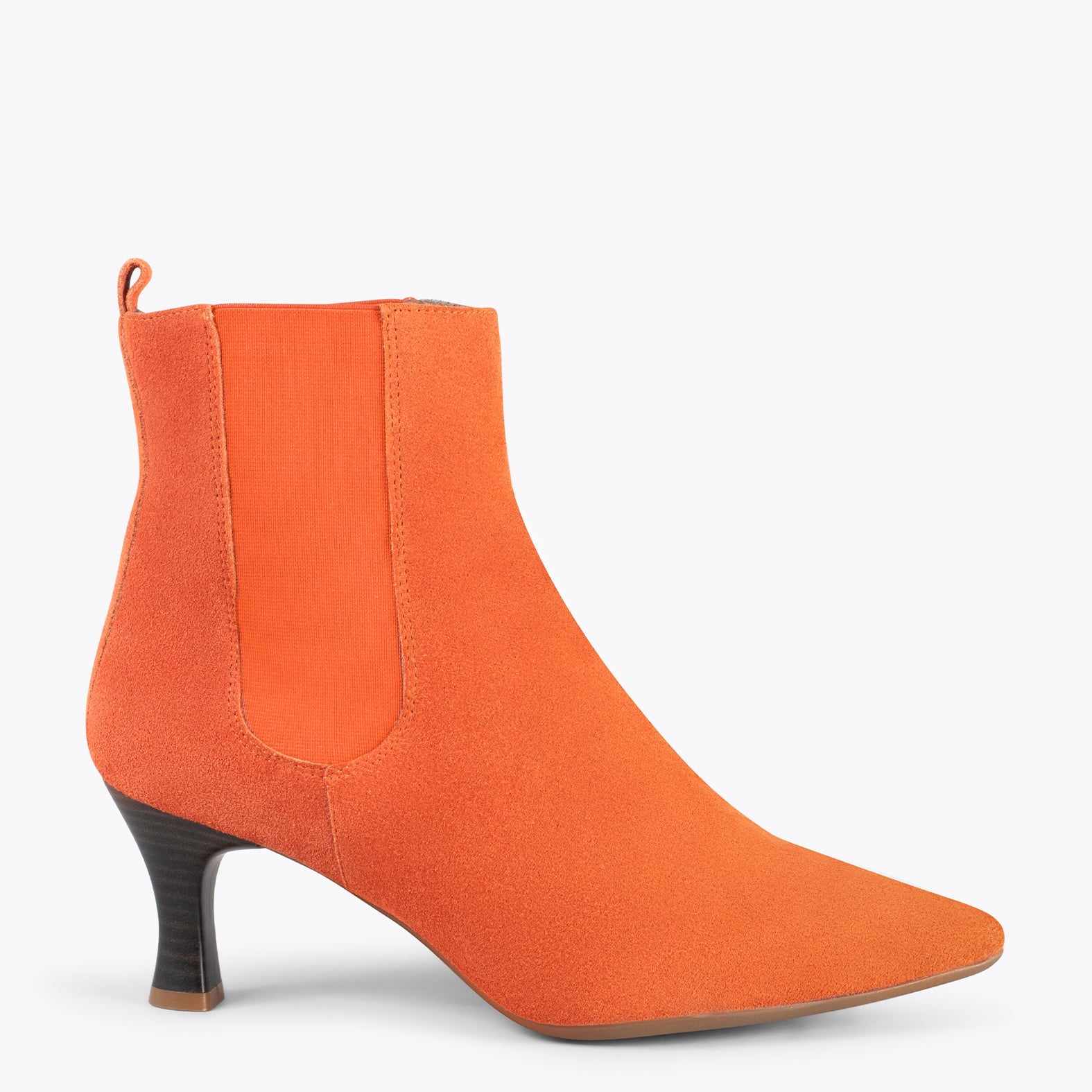 CHIC – Botines chelsea con tacón NARANJA