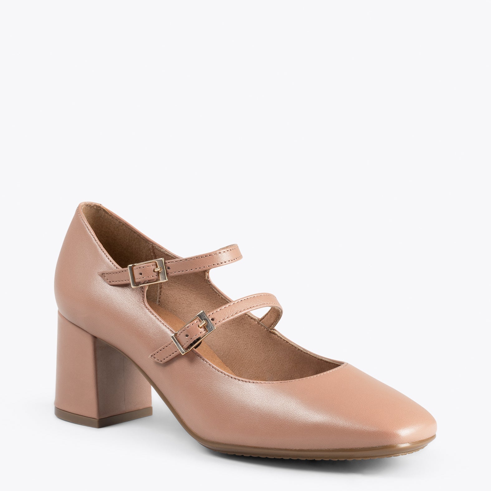 FEBRIS – Zapatos de napa con tiras NUDE
