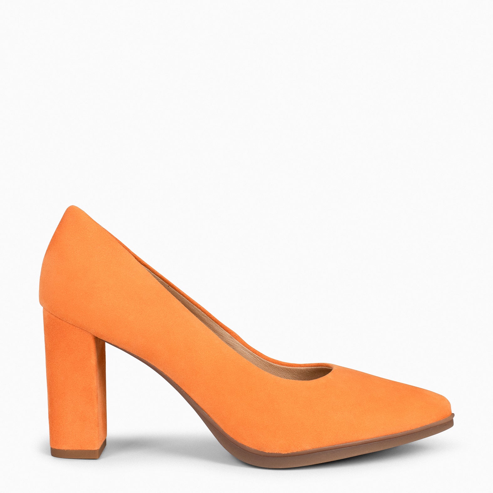 URBAN - Zapatos de tacón alto de ante NARANJA