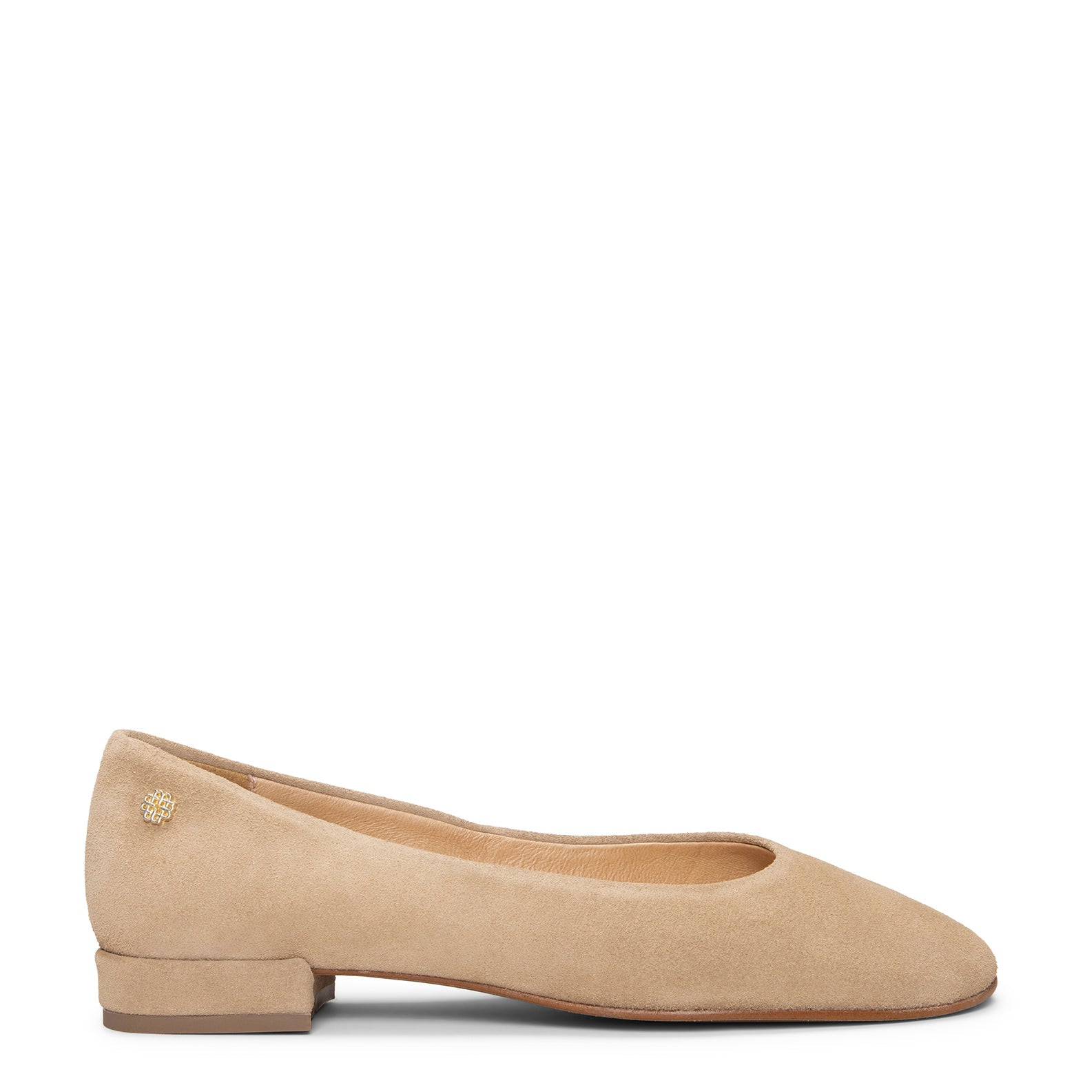 CHLOE - Bailarinas de ante con puntera redonda BEIGE