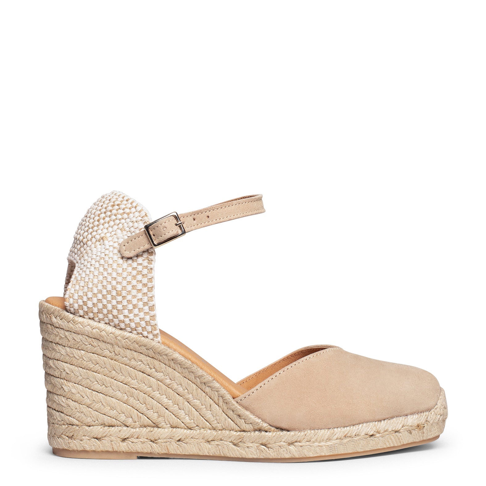 NERJA - Cuñas altas de esparto BEIGE