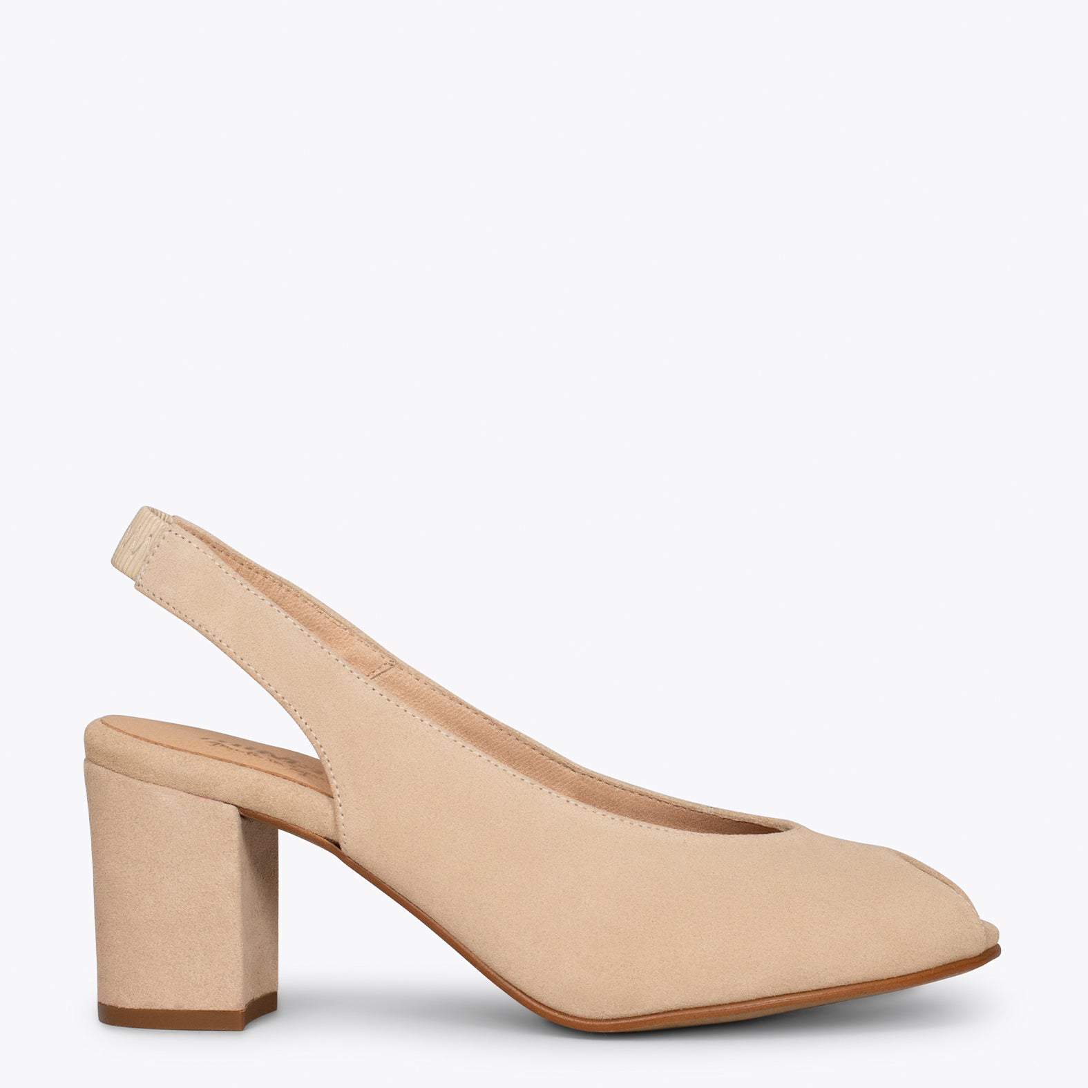 WOMAN - Zapatos destalonados peep-toe BEIGE