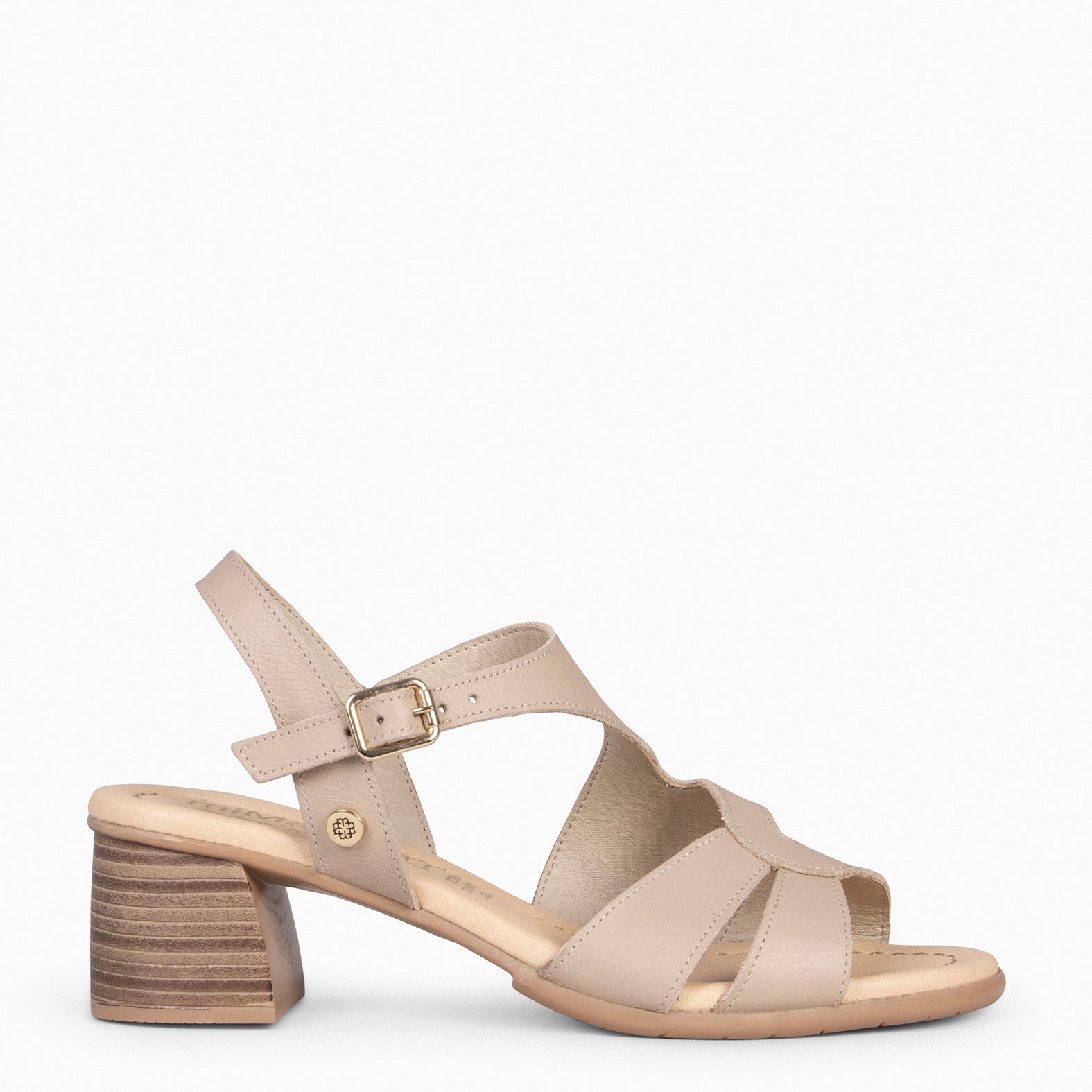 ESTRELLA - Sandalias tacón Ancho BEIGE