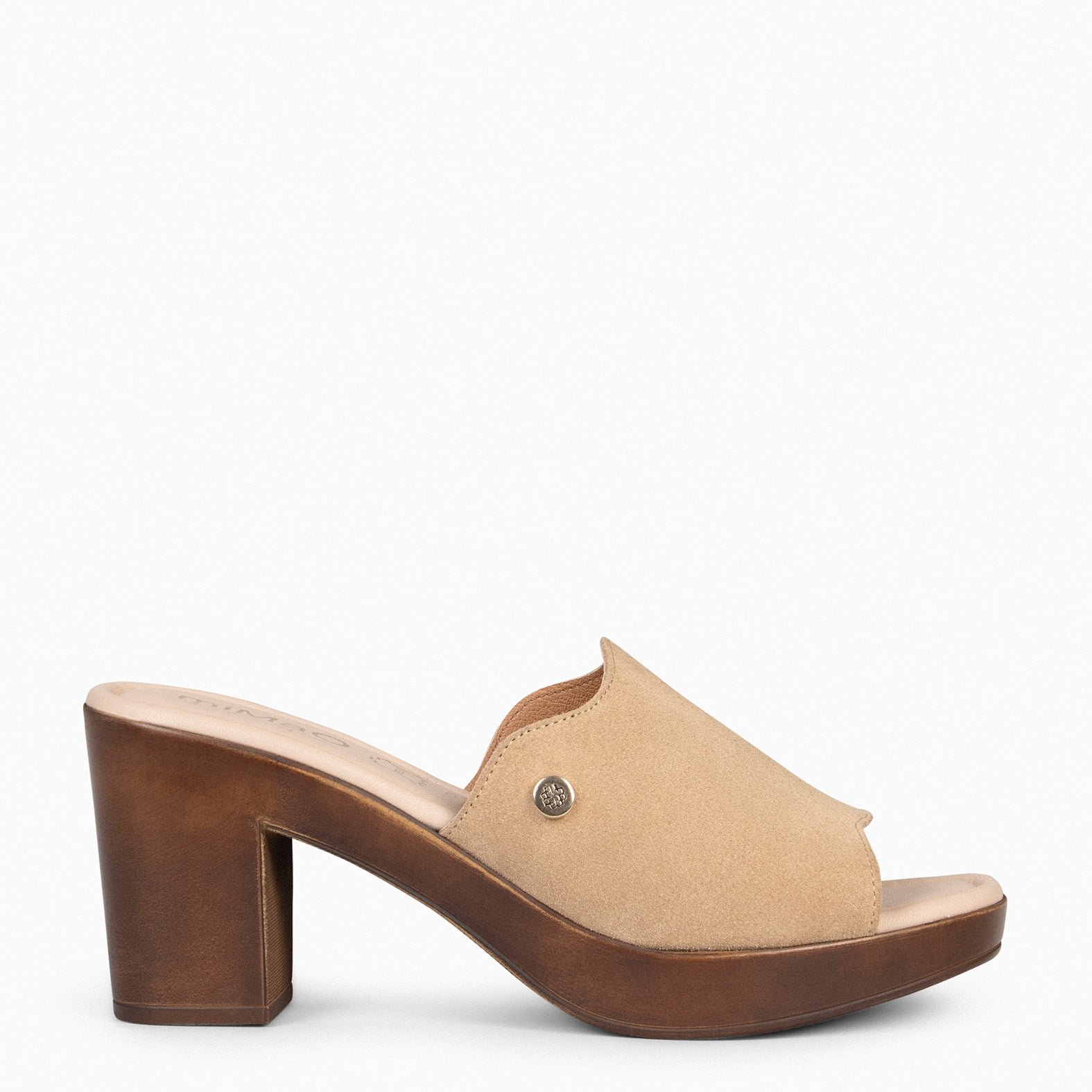 ADELA - Zuecos con tacón BEIGE