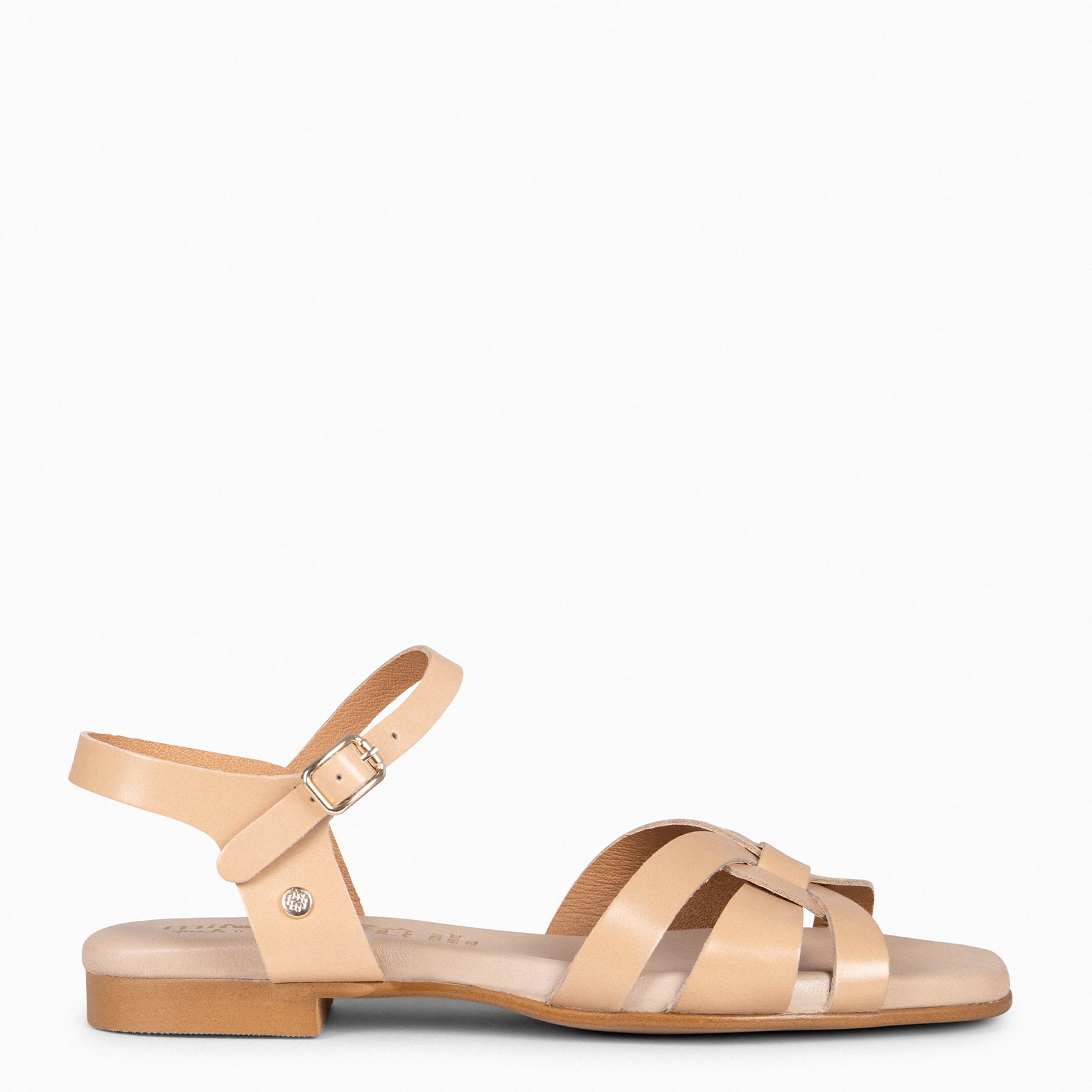 LIVIA - Sandalias planas elegantes BEIGE