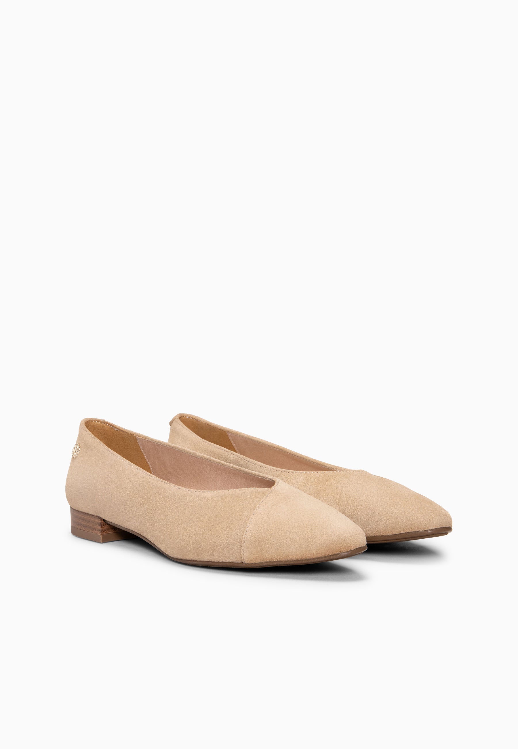MARIE - Zapatos de tacón Bajo de punta fina BEIGE