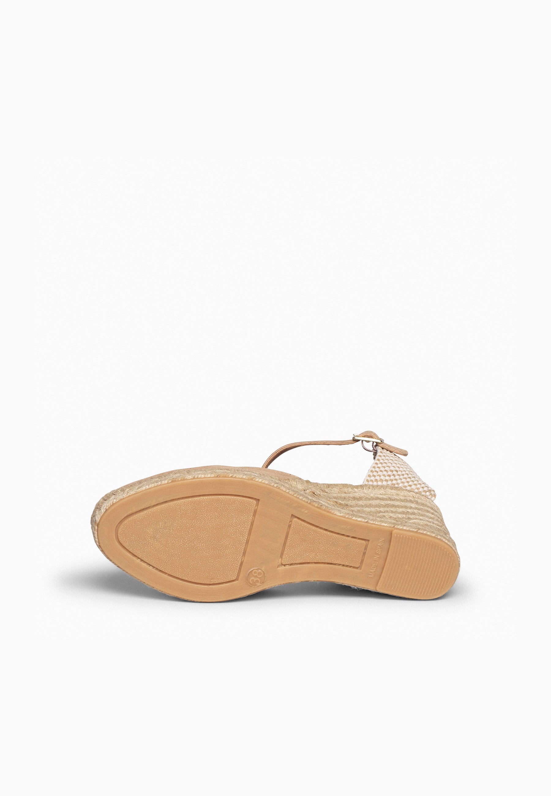 NERJA - Cuñas altas de esparto BEIGE