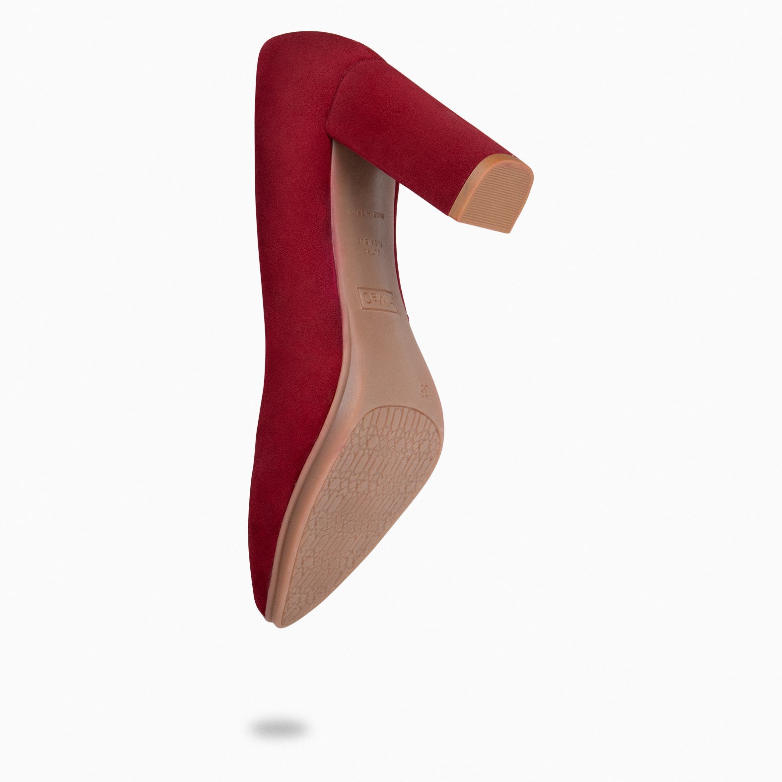 URBAN - Zapatos de tacón alto de ante en BURDEOS