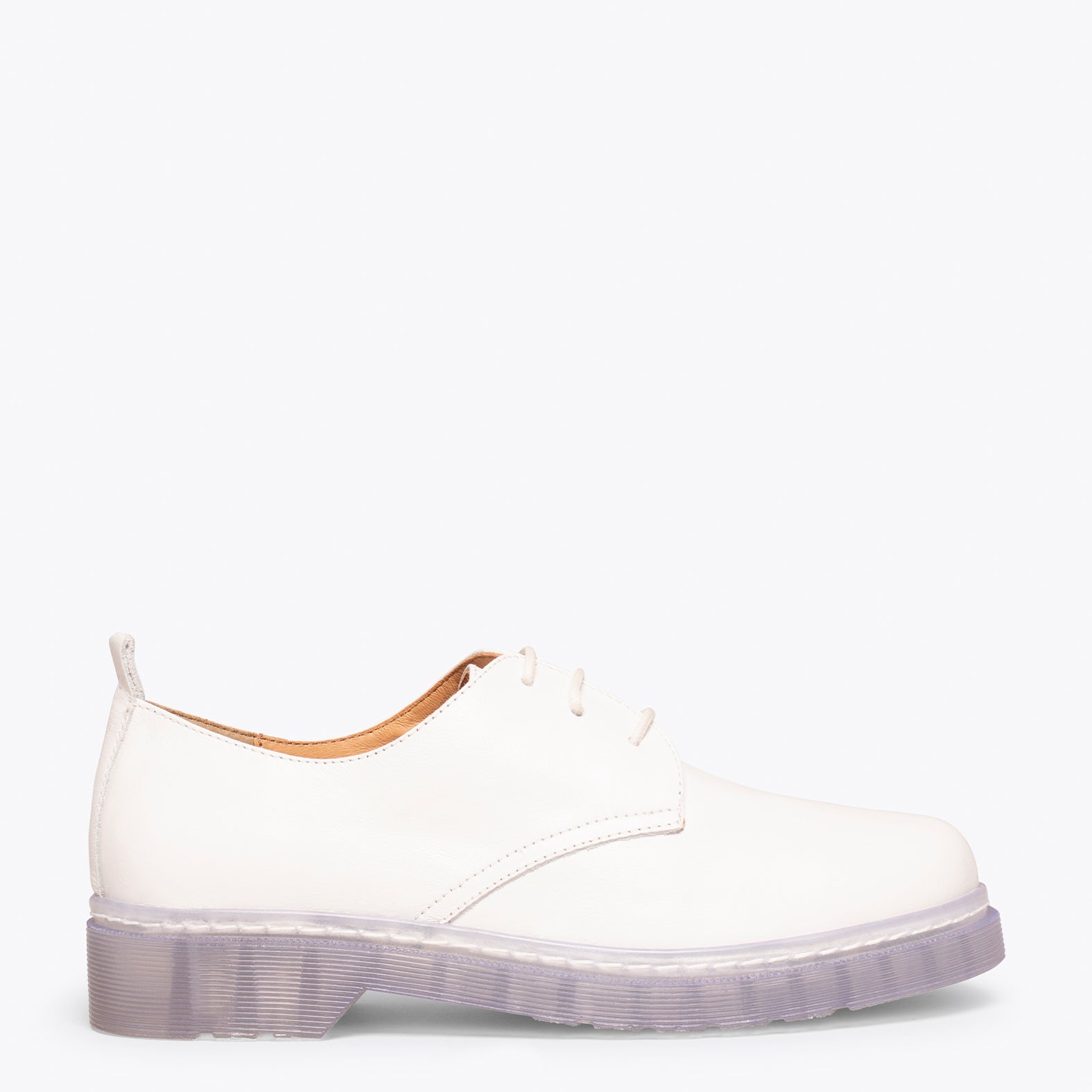 INGLÉS – Zapato de mujer con cordones BLANCO