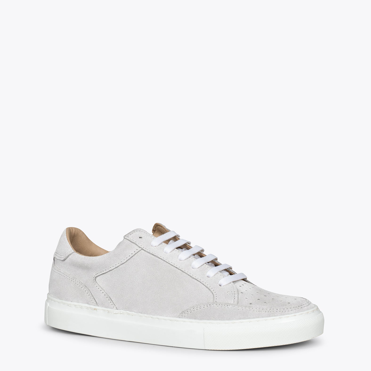 DUBLÍN Zapatillas de piel para hombre BLANCO