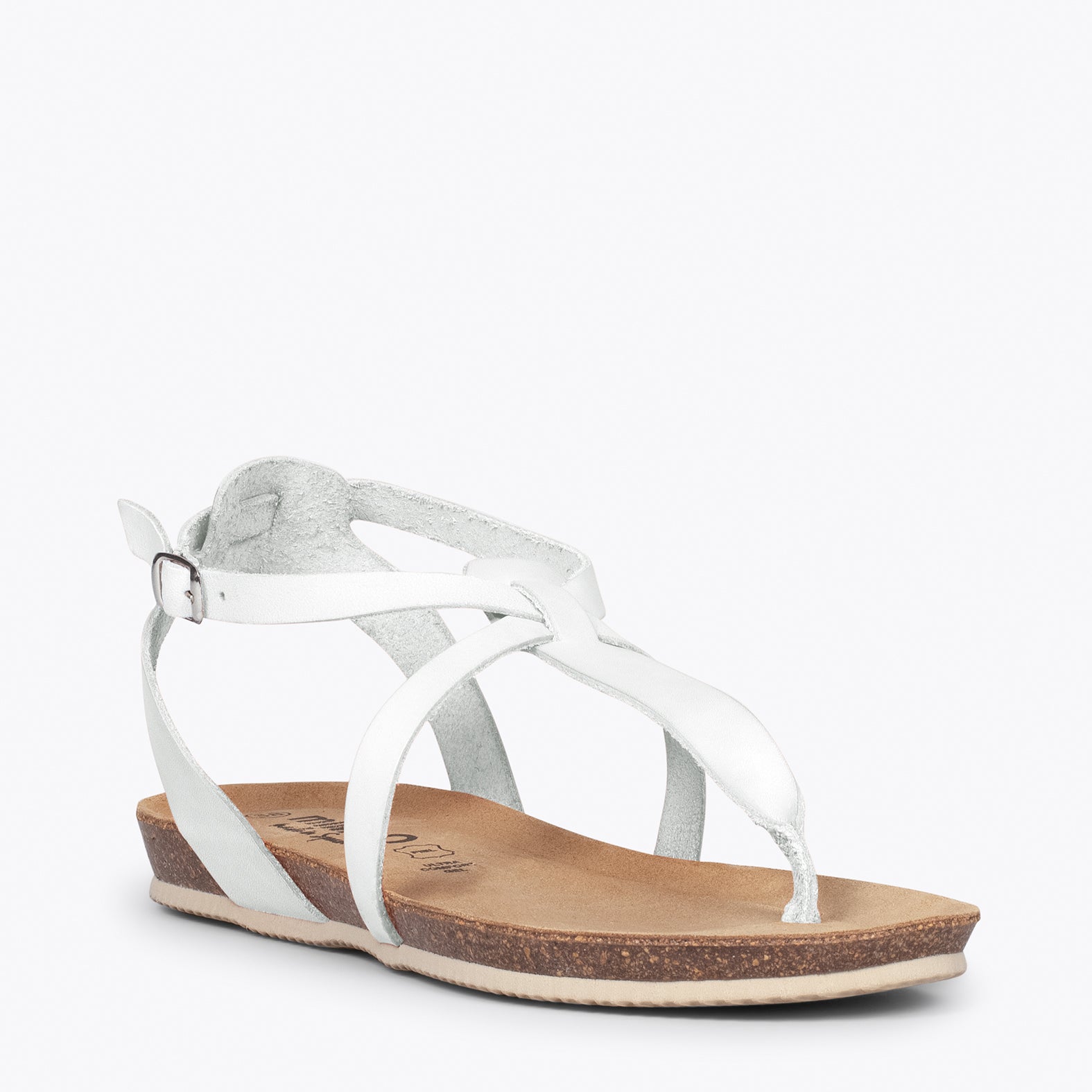 MARIPOSA - Sandalias de dedo BLANCAS BIO