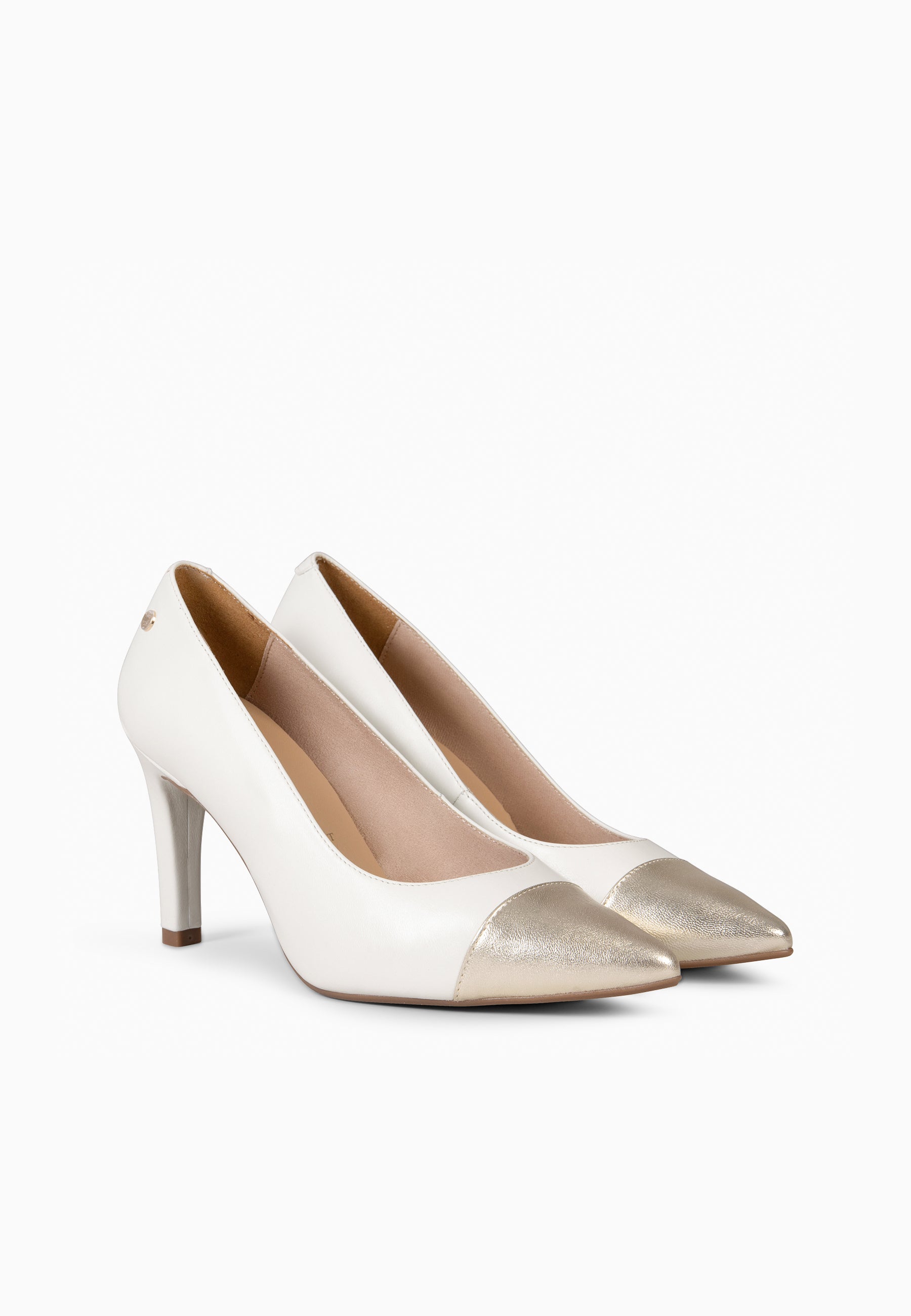 LILLY - Zapato de tacón alto y puntera MARFIL