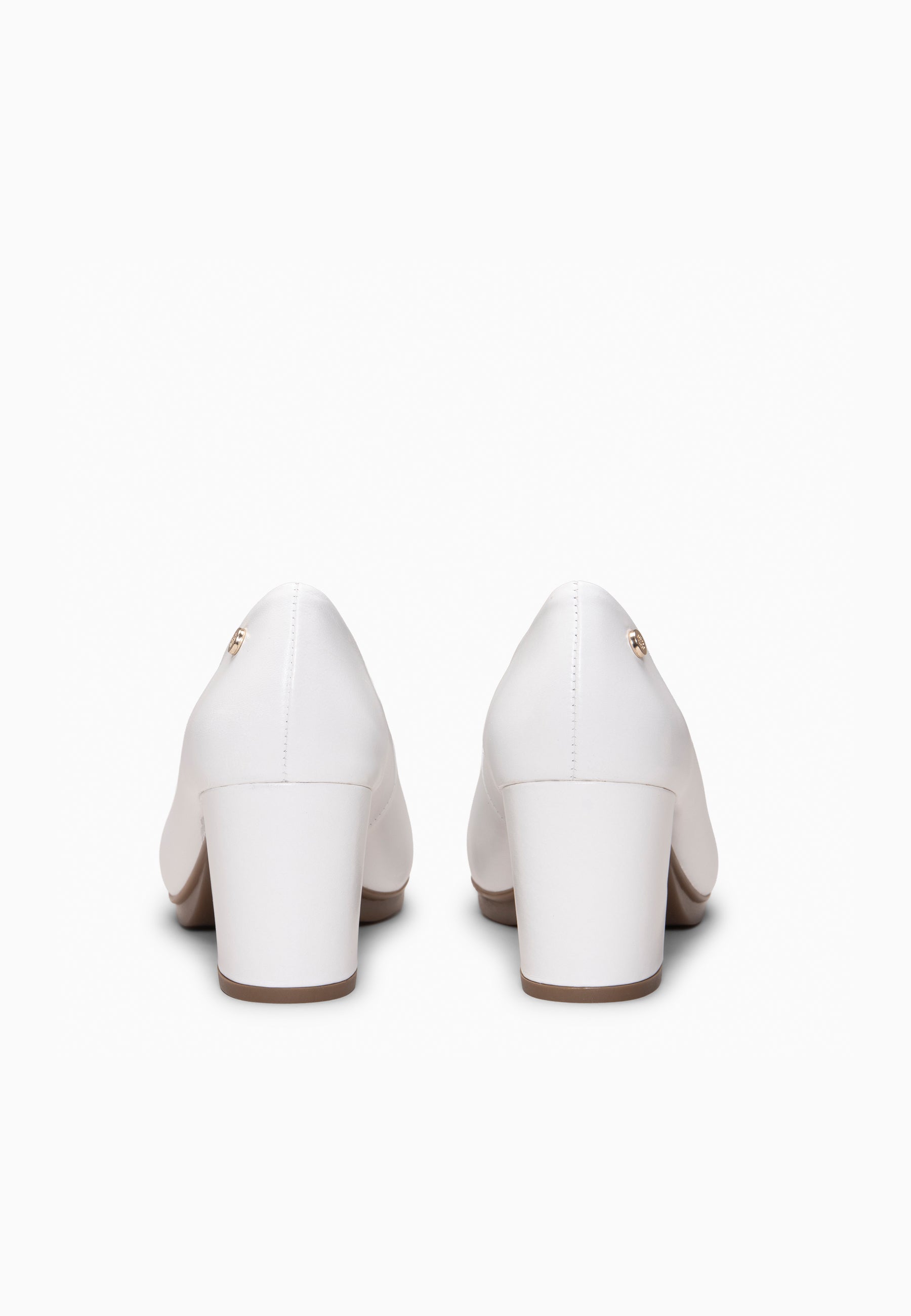 URBAN S SALÓN - Zapatos de tacón medio de napa BLANCO