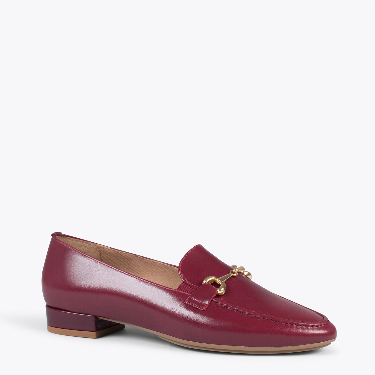 STYLE - Mocasines con detalle metalizado BURDEOS