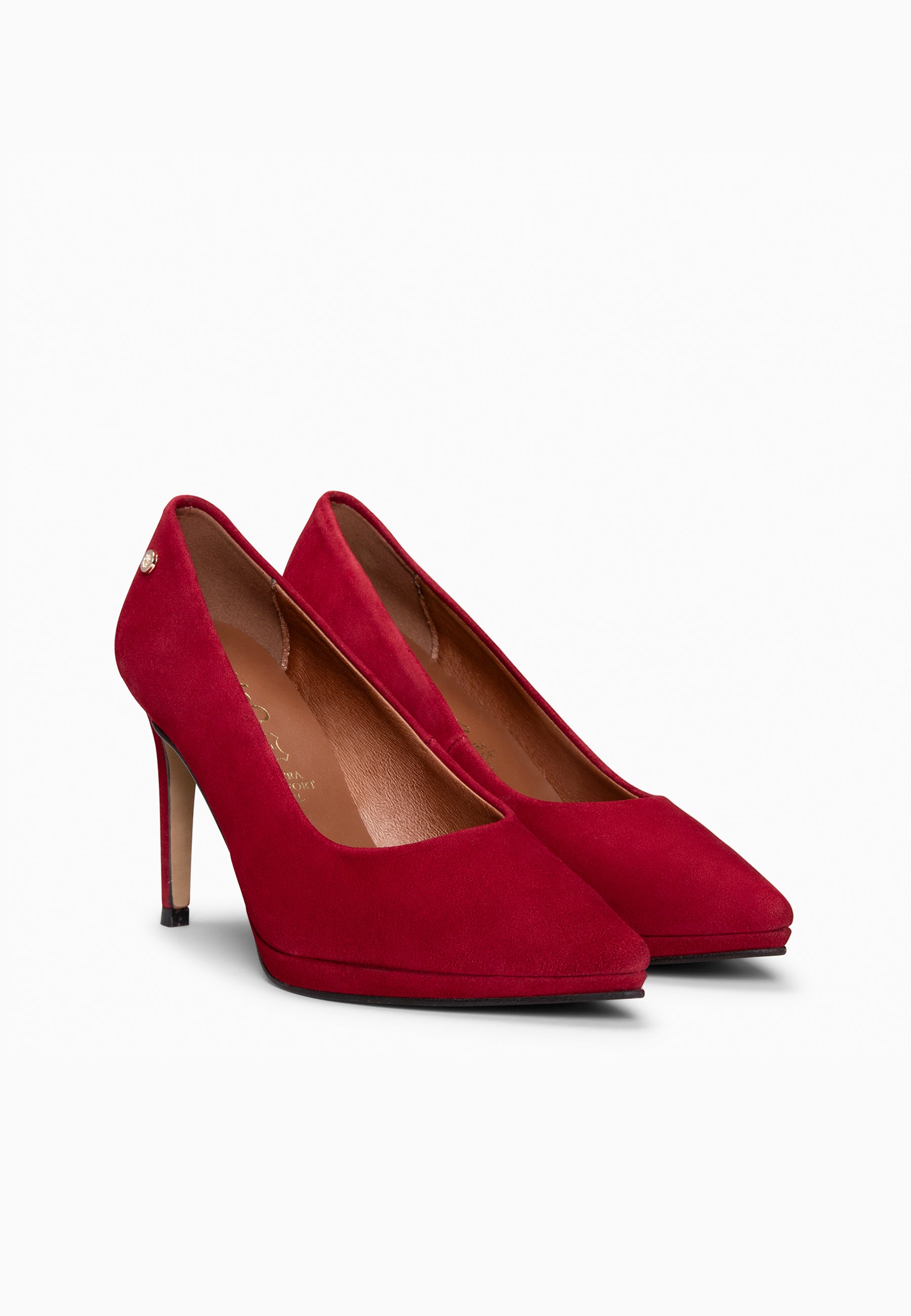 LAUREN – Zapato de tacón alto en piel BURDEOS