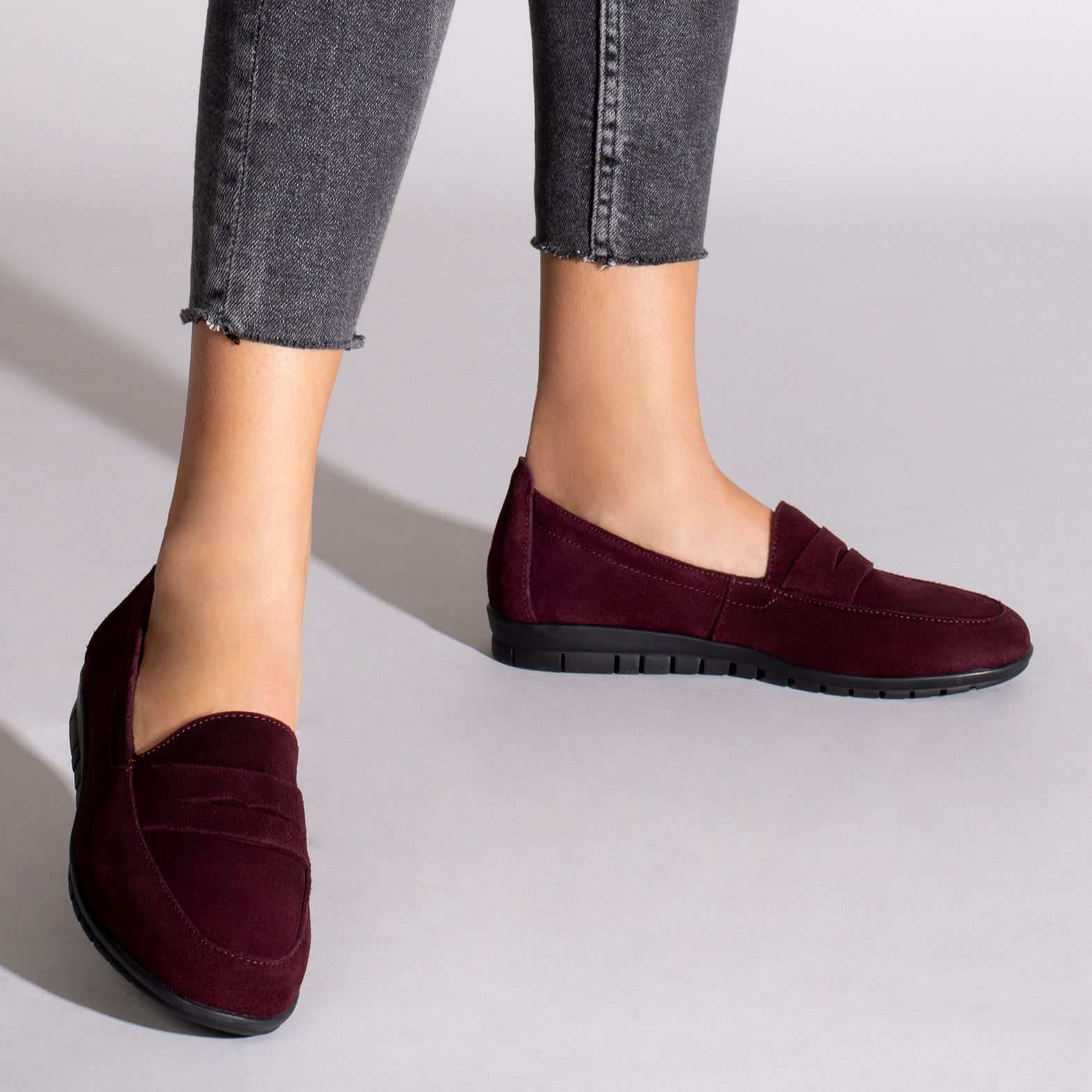 360 Mocasines de mujer con antifaz BURDEOS