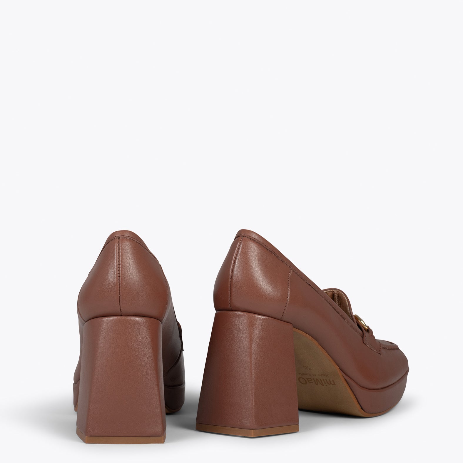 ANNETTE – Mocasines de mujer con tacón y plataforma MARRÓN