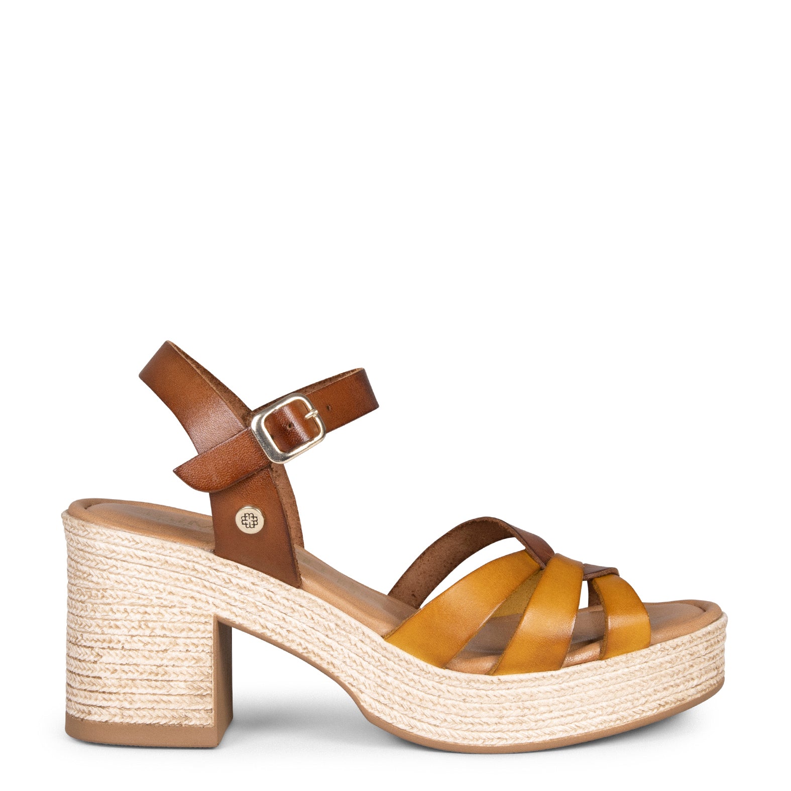 LARISA - Sandalia de plataforma CAMEL