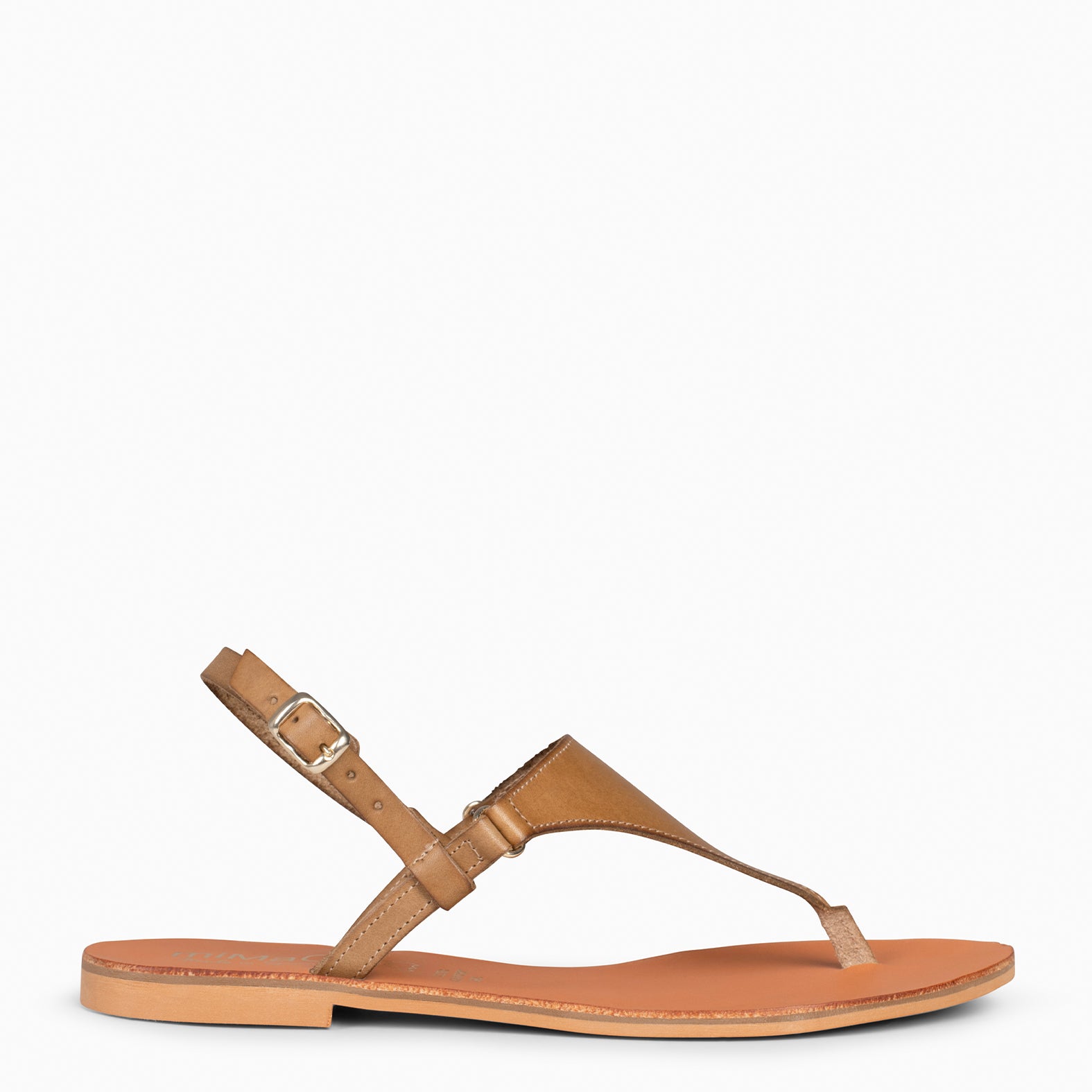 GAZANIA - Sandalias de dedo para mujer CAMEL con hebilla