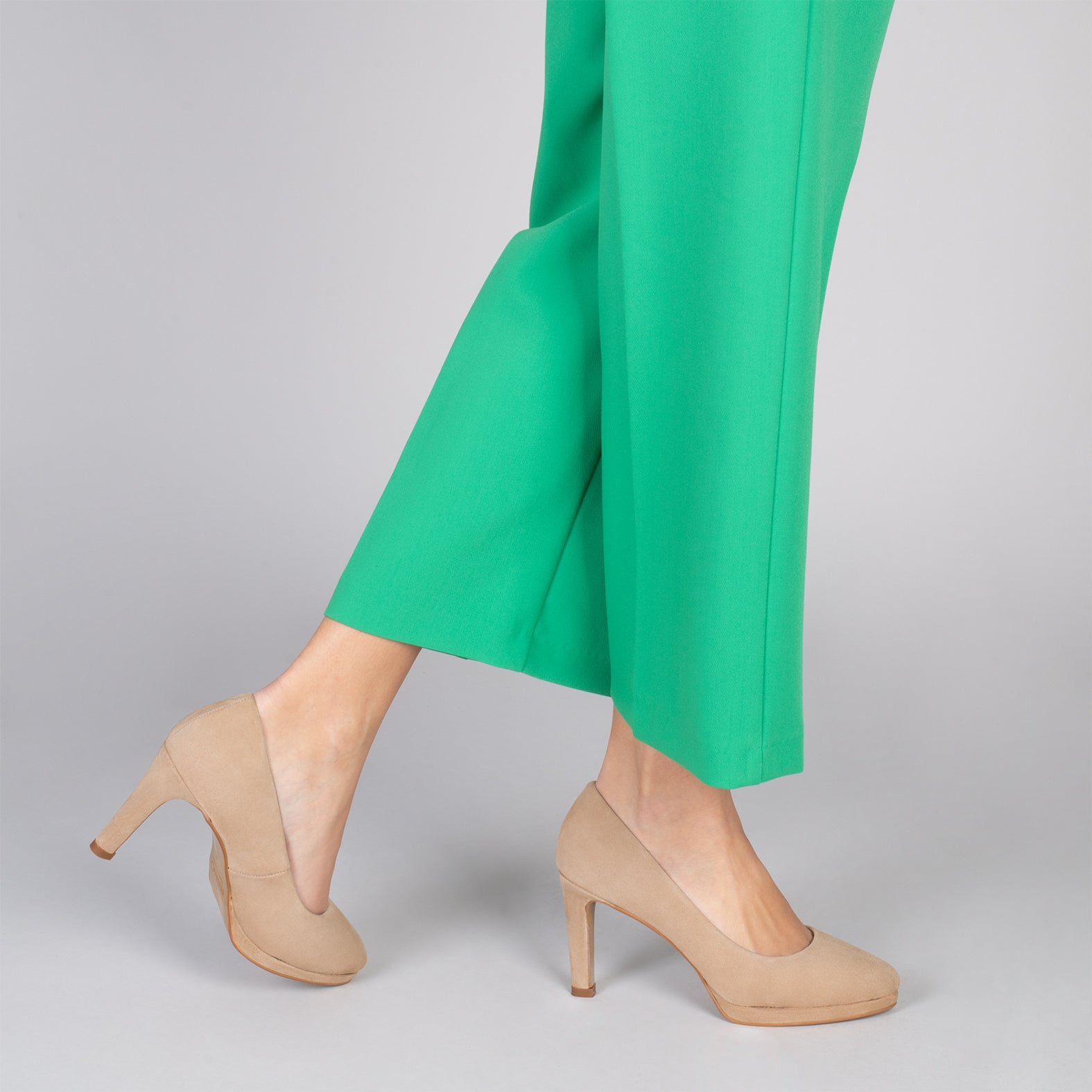 PLATAFORMA - Zapatos de tacón alto y plataforma CAMEL