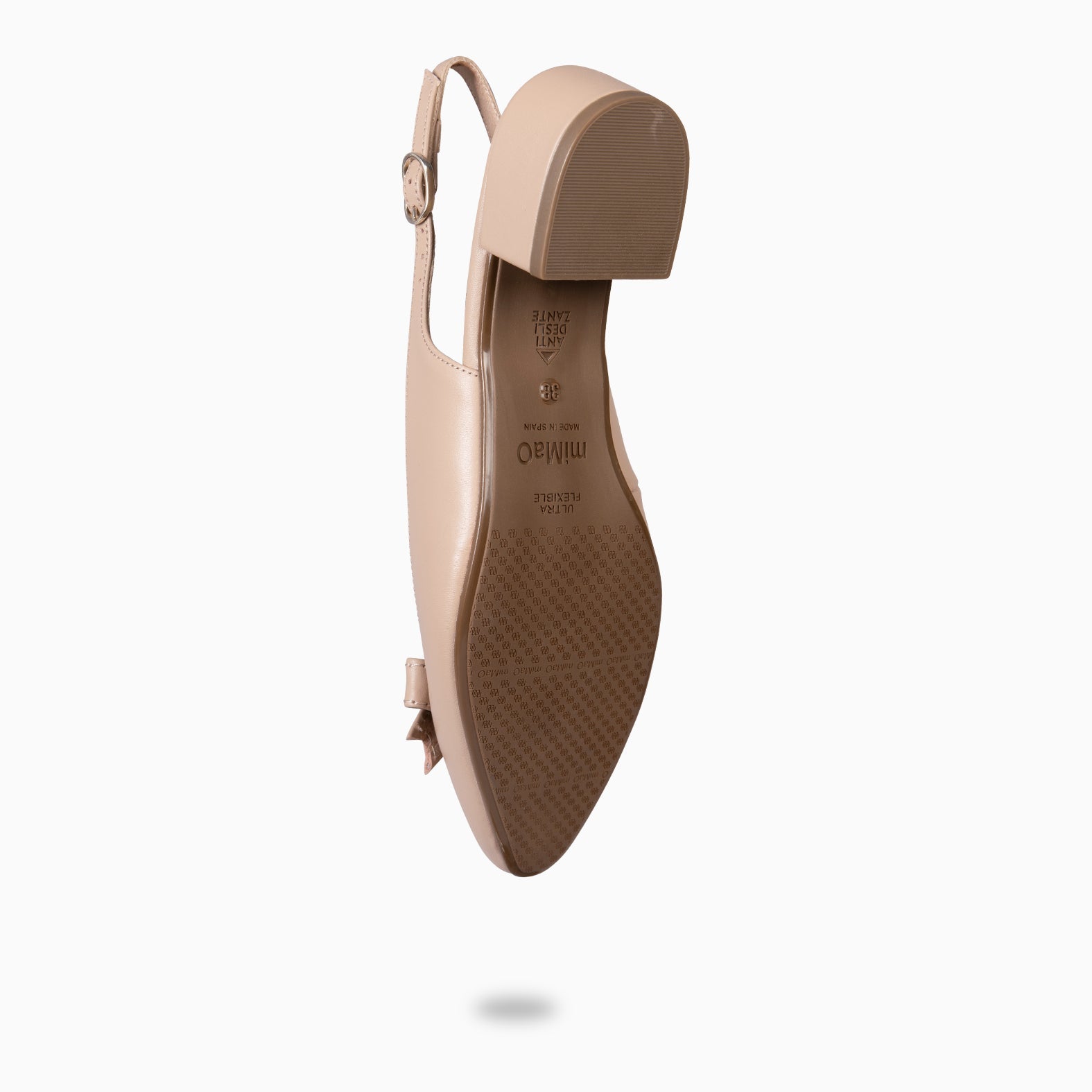 MARTA - ZAPATOS DESTALONADOS CON LAZO CAMEL