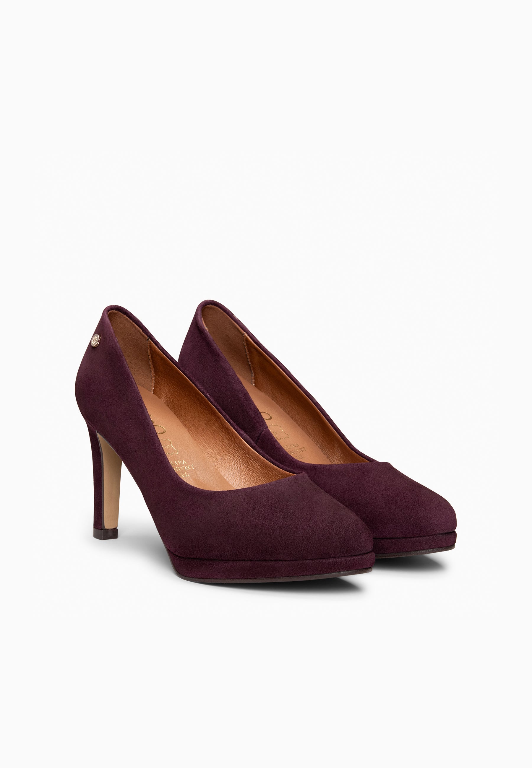 PLATAFORMA - Zapatos de tacón alto y plataforma en CIRUELA
