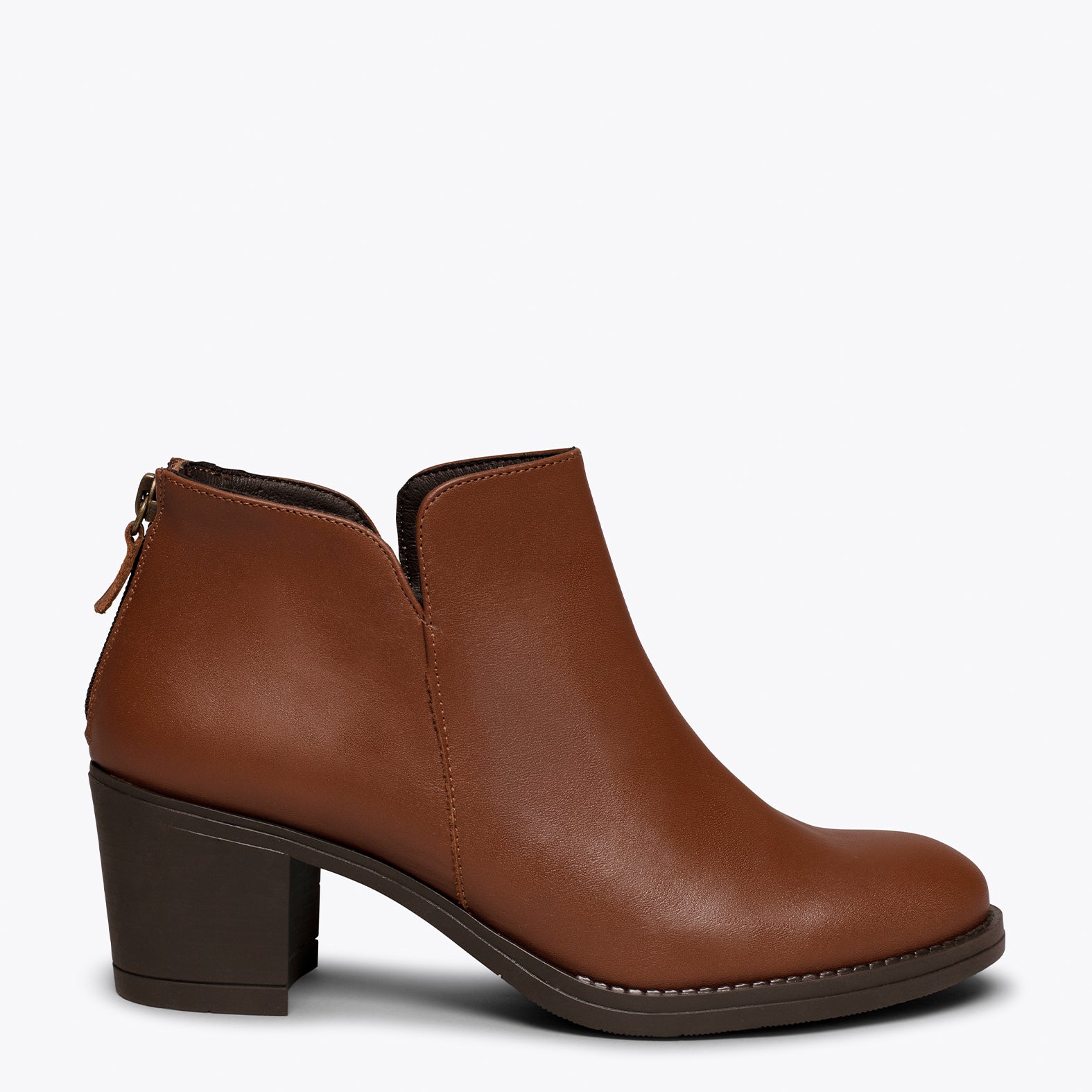 LOOK – Botín CUERO de mujer de caña baja