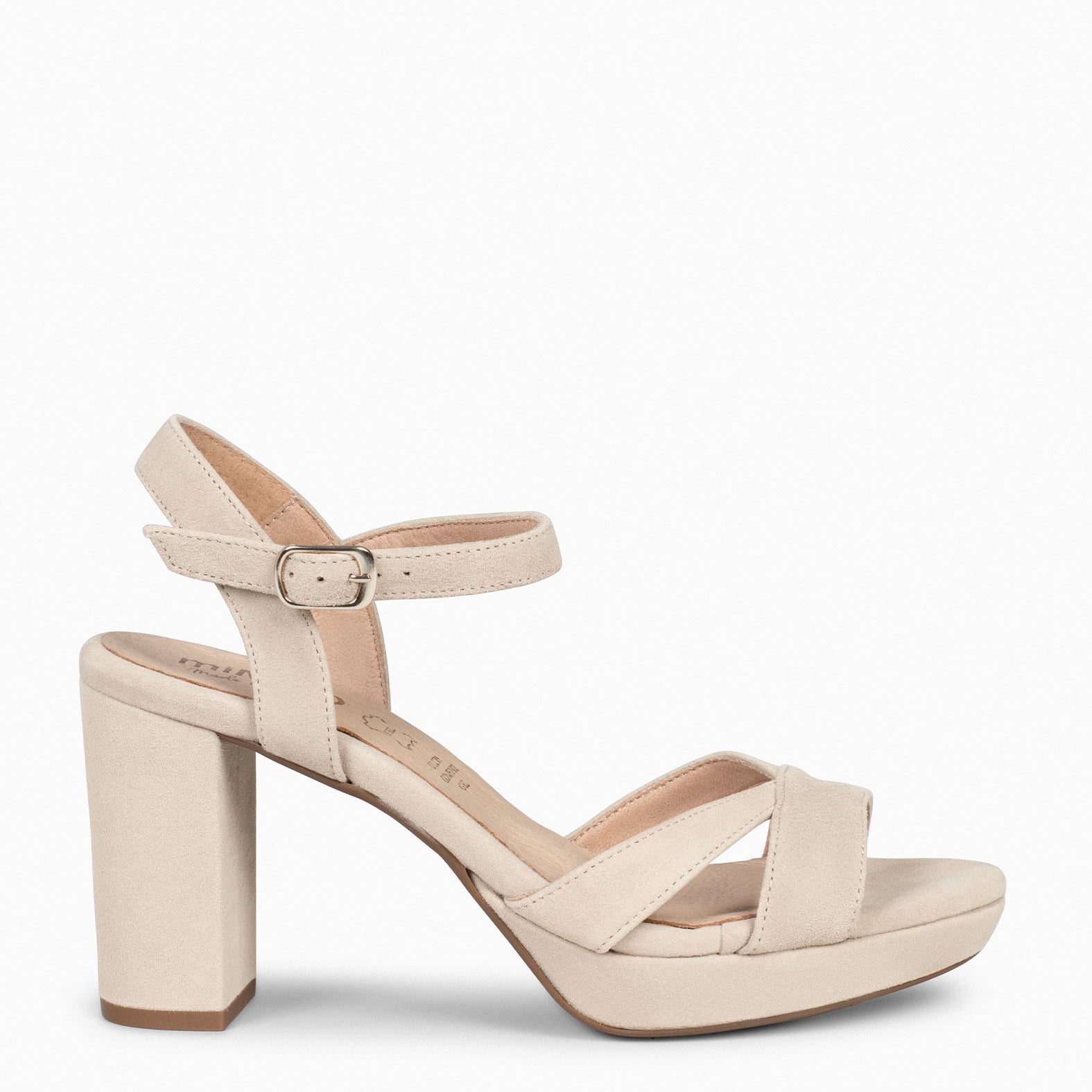PARIS – Sandalias de fiesta con tacón alto y plataforma BEIGE