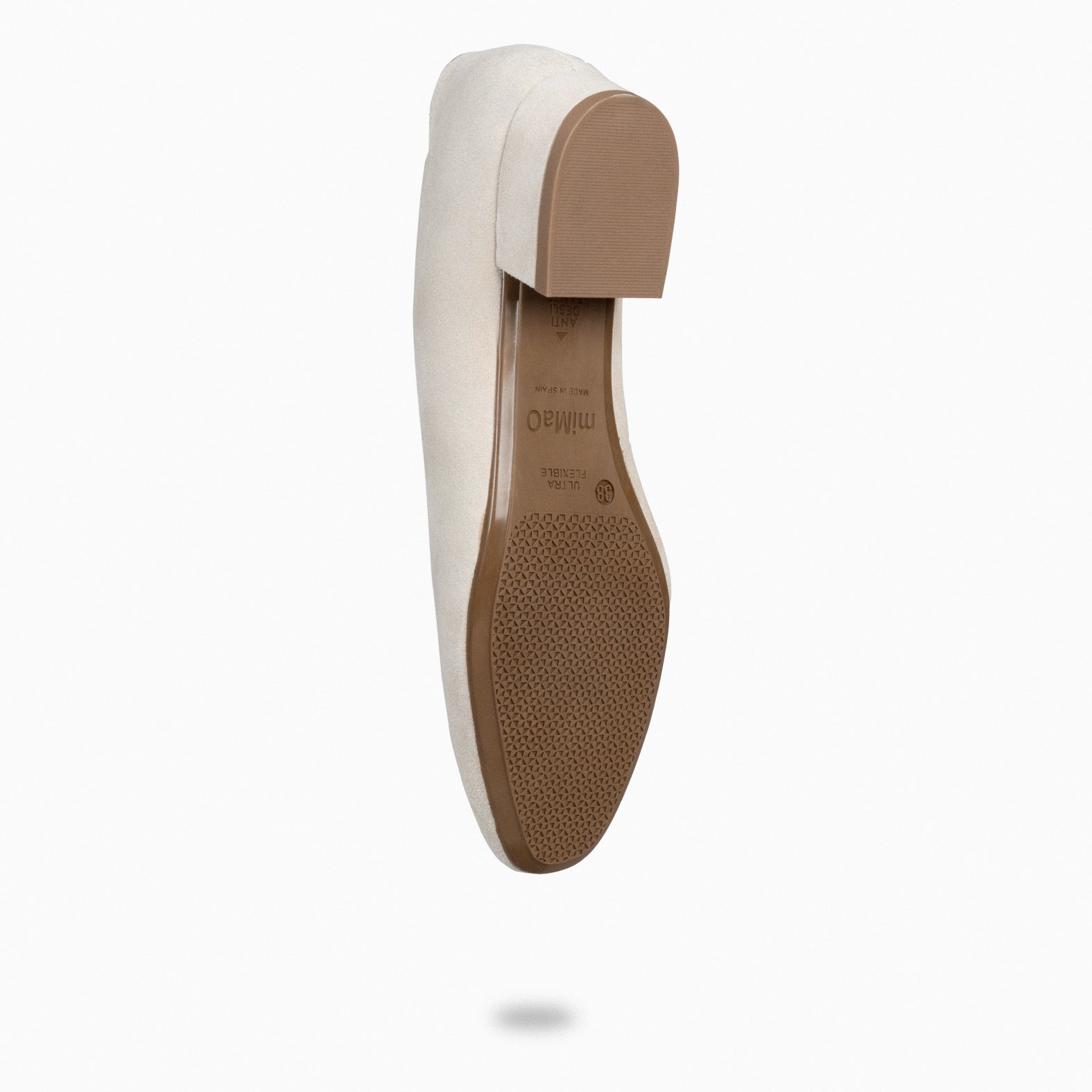 URBAN XS - Zapatos de tacón bajo de ante HUESO