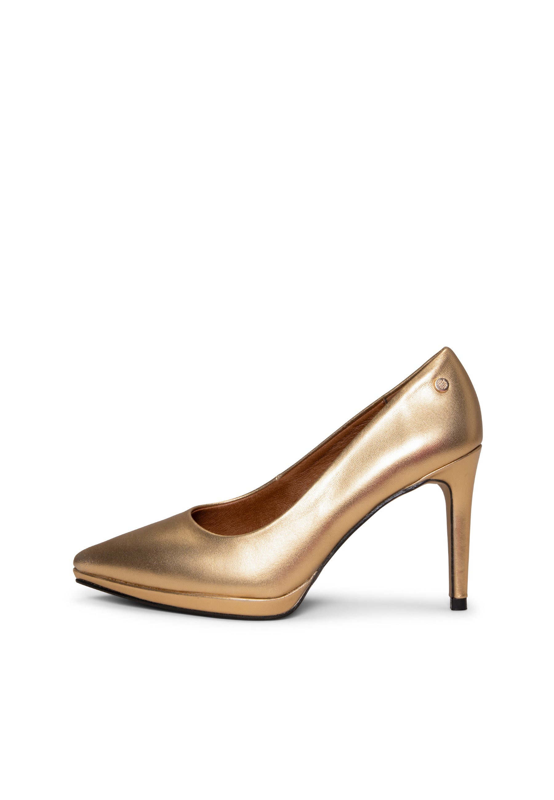 LAUREN – Zapato de tacón alto en piel DORADO