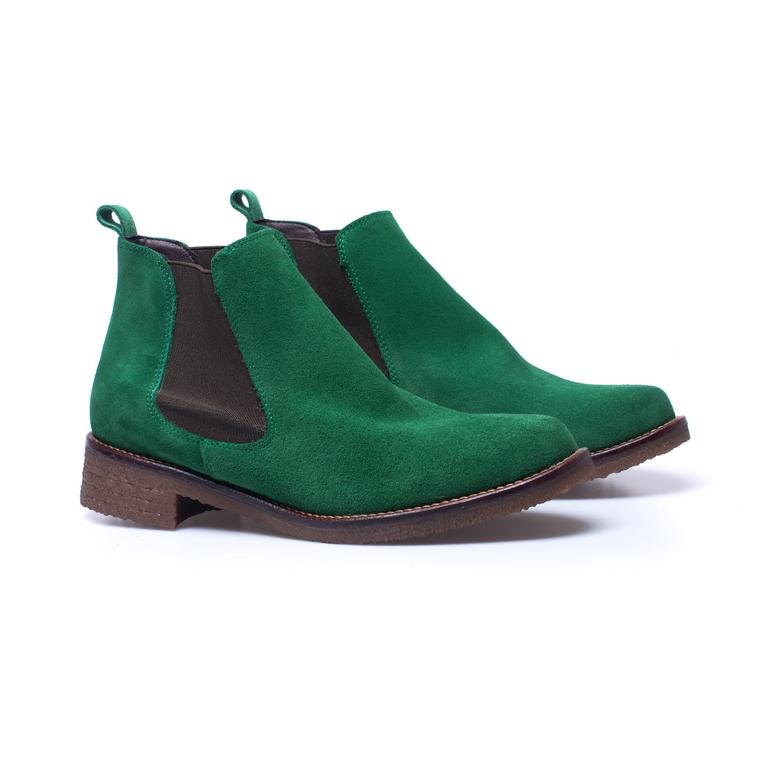 CHELSEA - Botines mujer chelsea de piel VERDE
