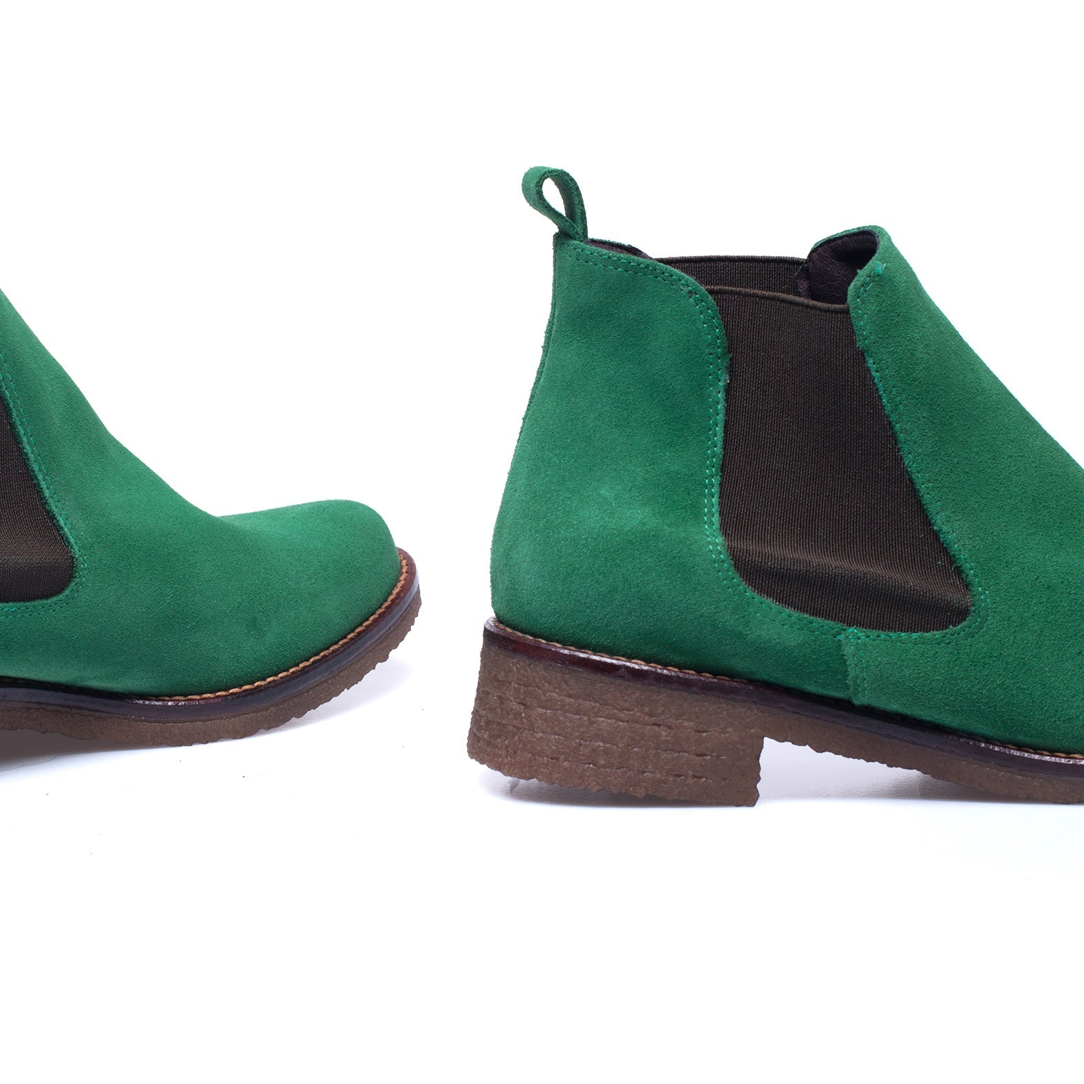 CHELSEA - Botines mujer chelsea de piel VERDE
