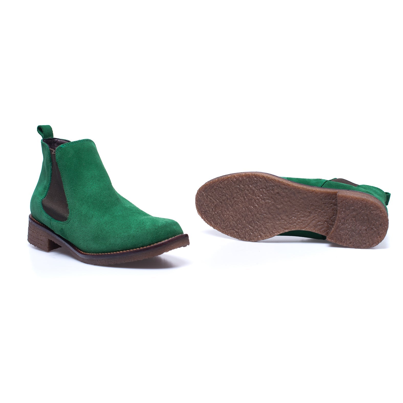 CHELSEA - Botines mujer chelsea de piel VERDE
