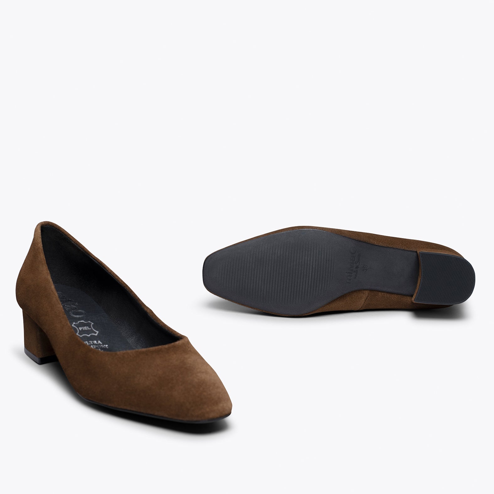 URBAN TREND - Zapato con puntera semi cuadrada MARRÓN
