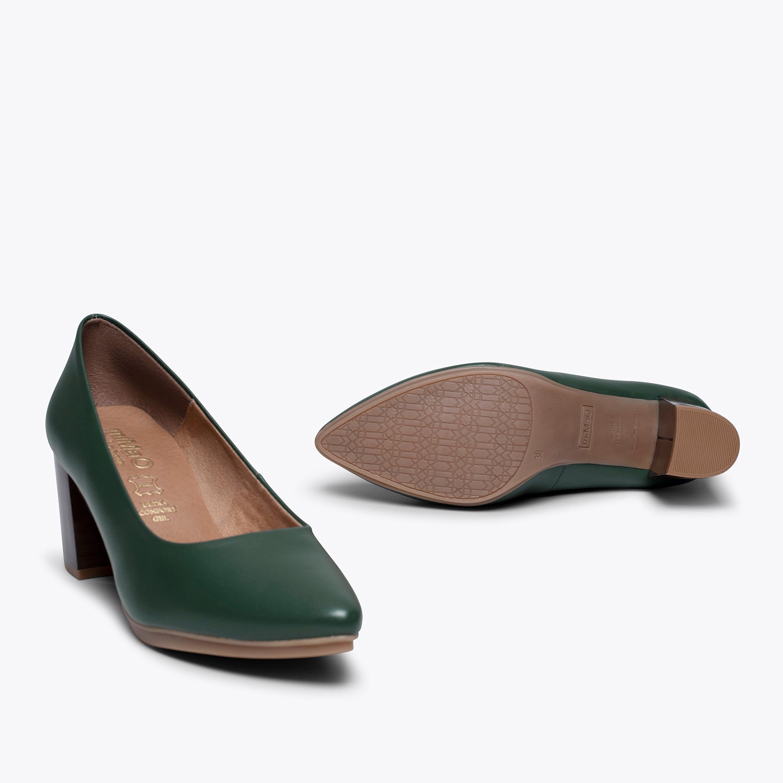 URBAN S SALON - Zapato VERDE con tacón madera