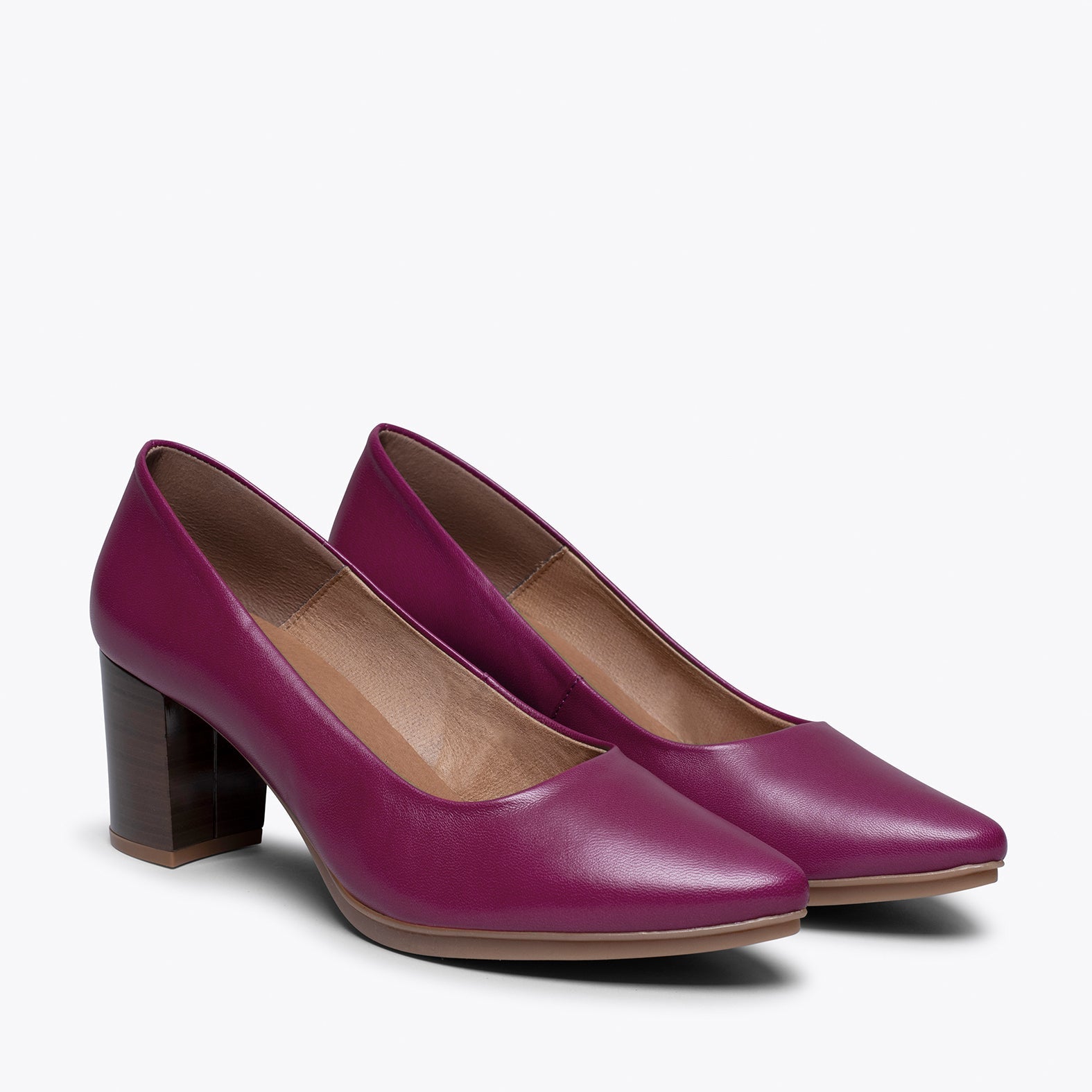URBAN S SALON - Zapato MORADO con tacón madera