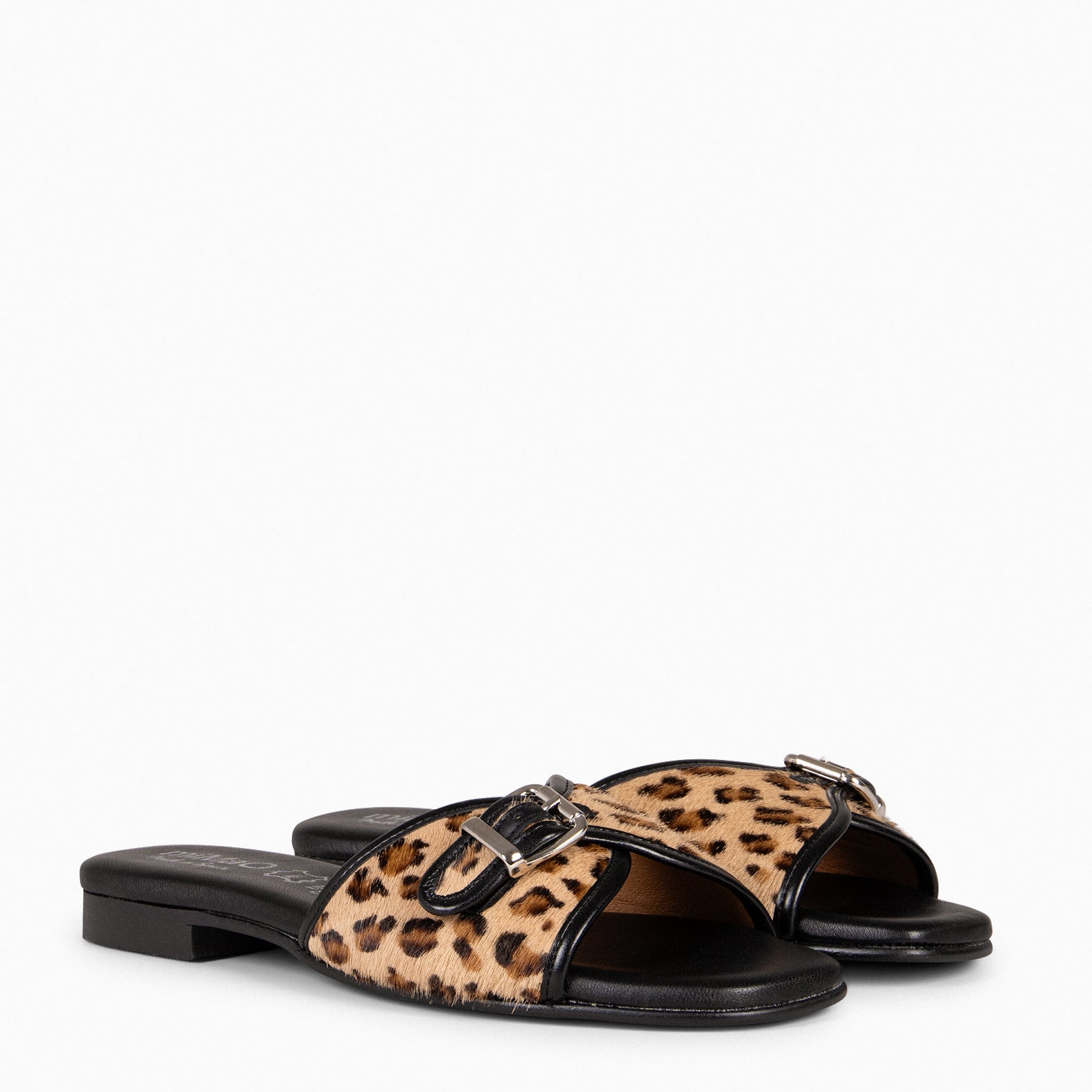 NAIROBI – Sandalias planas elegantes de mujer LEOPARDO