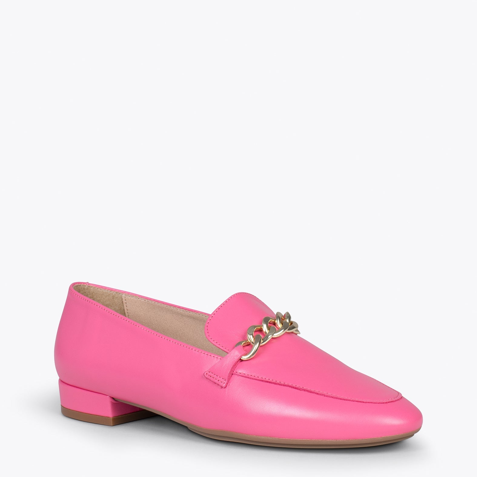 CHAIN – Mocasines planos de mujer FUCSIA
