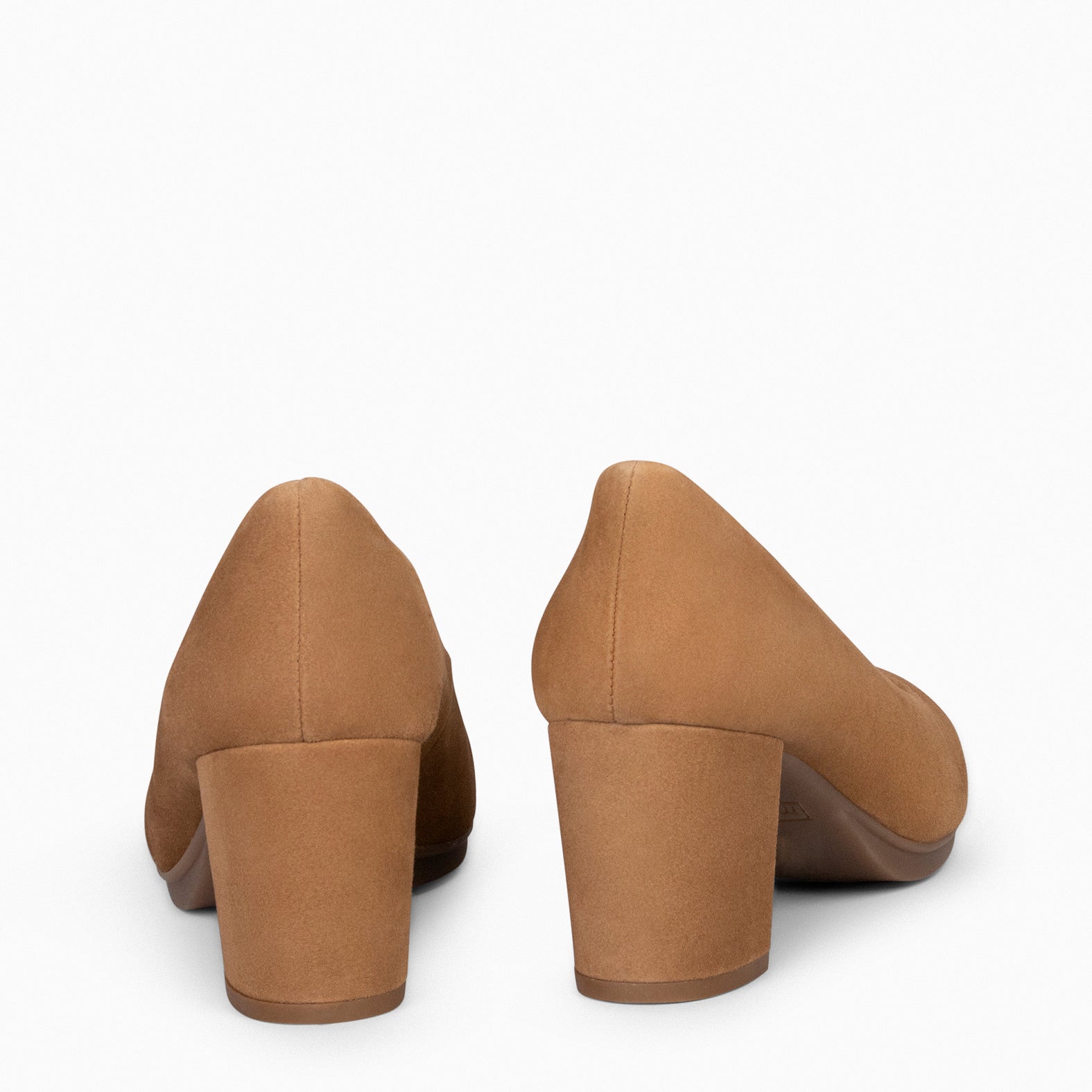 URBAN S - Zapatos de tacón medio de ante en CAMEL