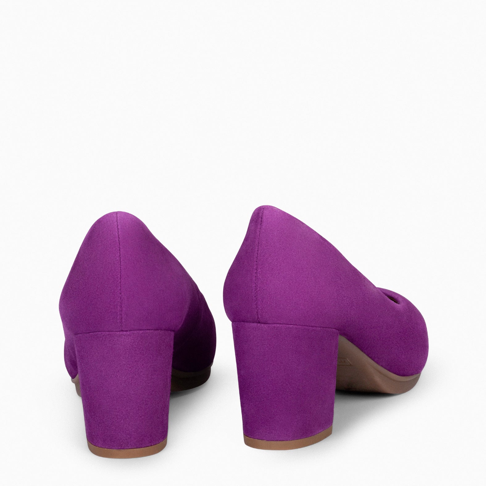 URBAN S - Zapatos de tacón medio de ante en VIOLETA
