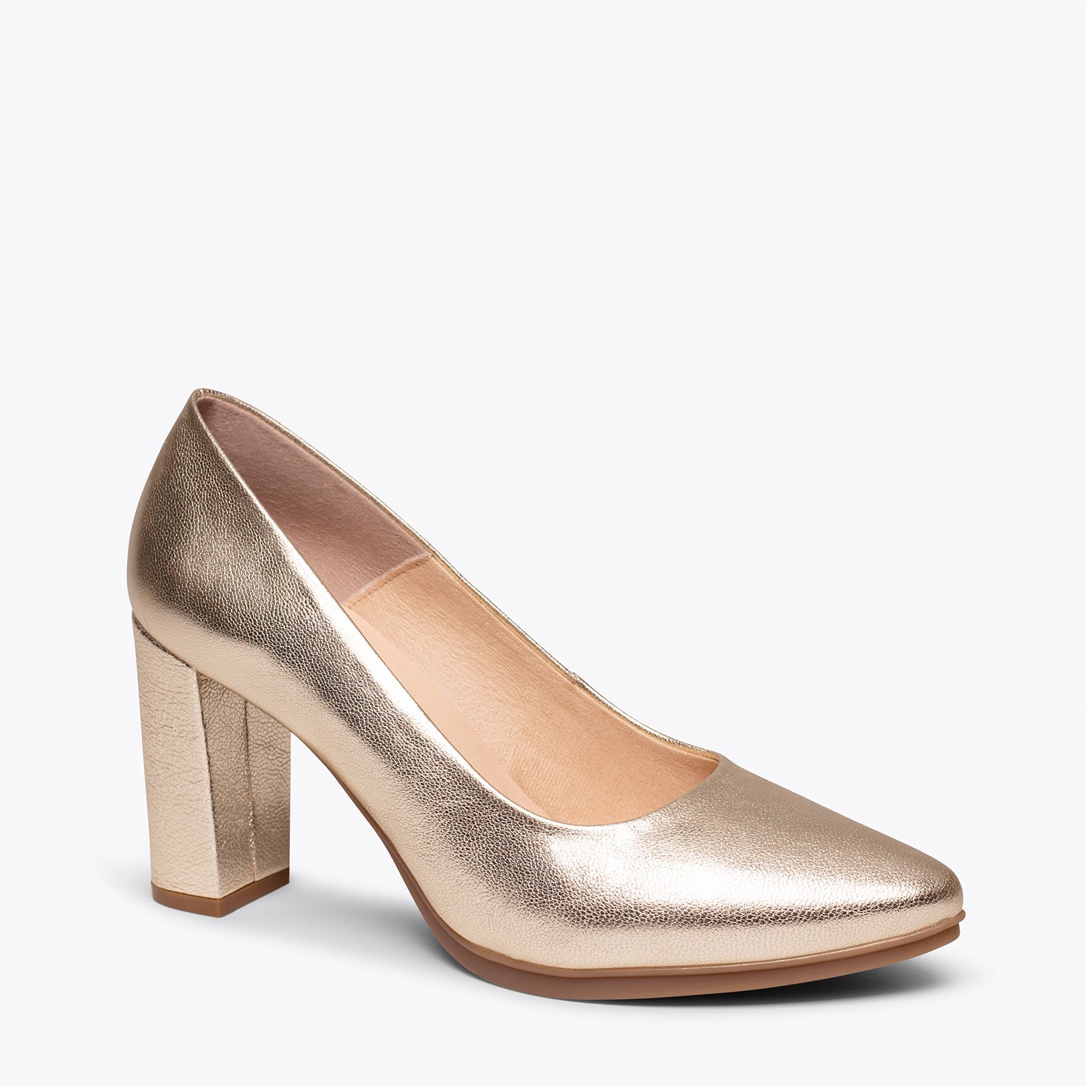 URBAN SPLASH - Zapatos PLATINO de piel metalizada