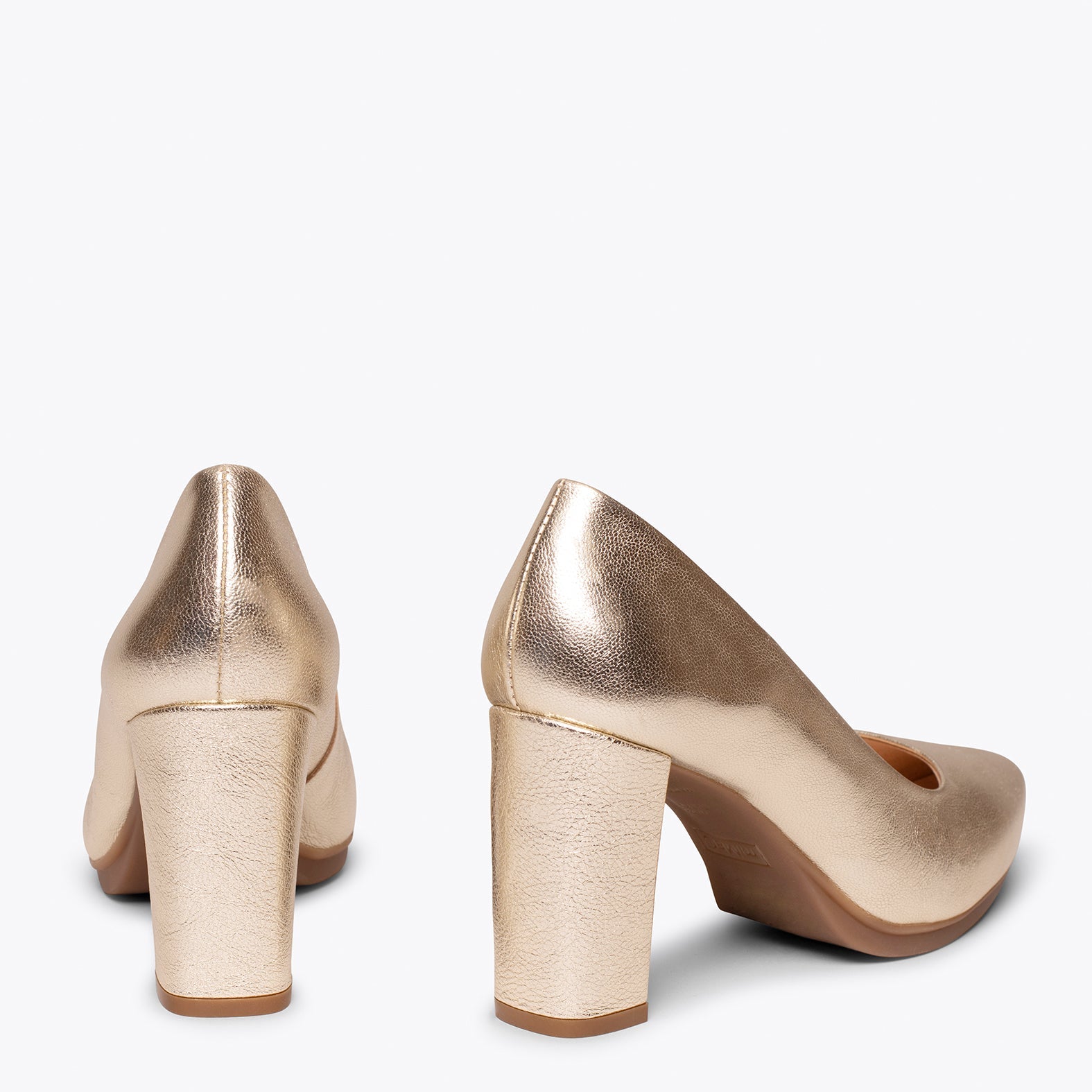 URBAN SPLASH - Zapatos PLATINO de piel metalizada