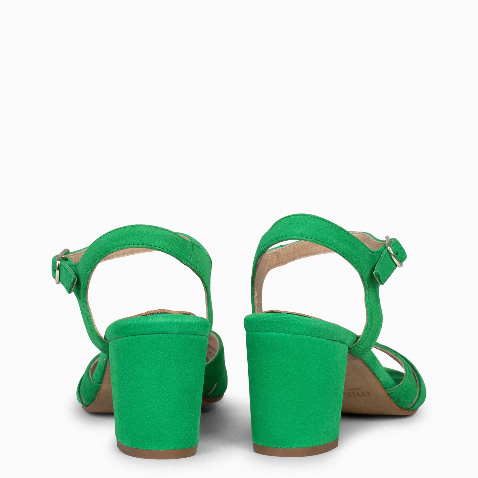 MUSA – Sandalias de Tacón ancho VERDE